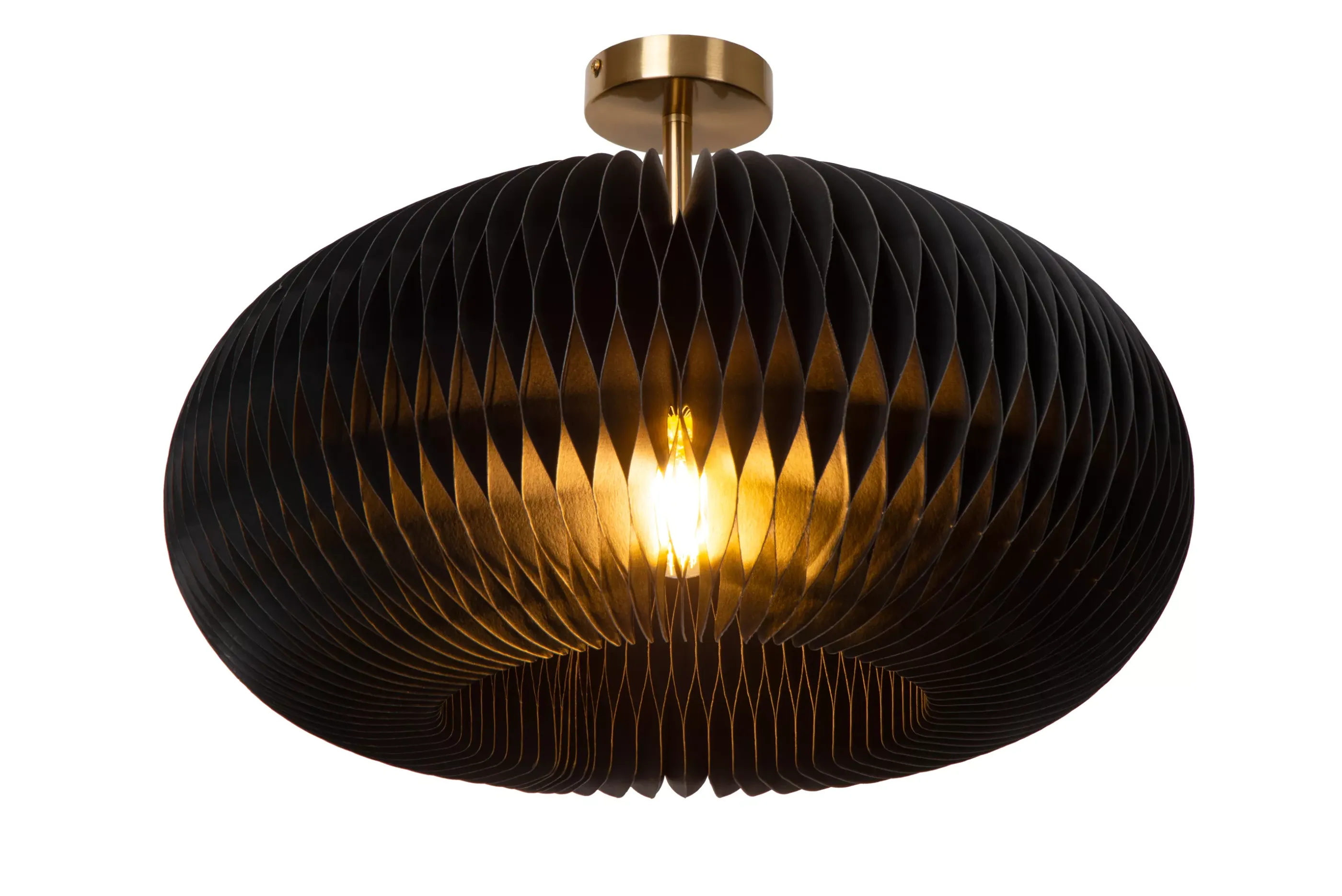 Clearance ARMONI - Plafonnière - Ø 52 cm - 1xE27 - Zwart Plafondlampen