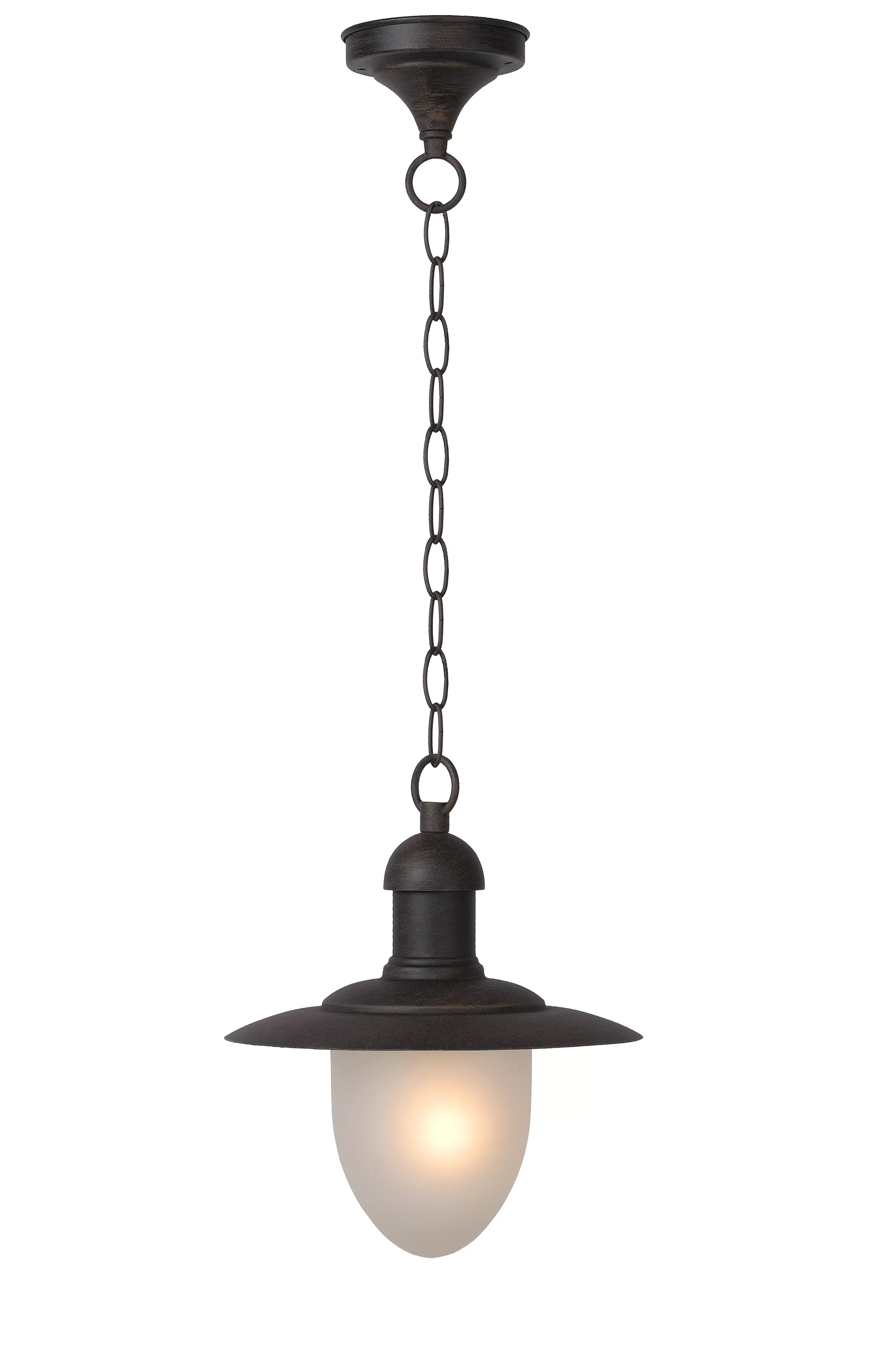 Discount ARUBA - Hanglamp Binnen/Buiten - Ø 25 cm - 1xE27 - IP44 - Roest bruin Hanglampen Buiten