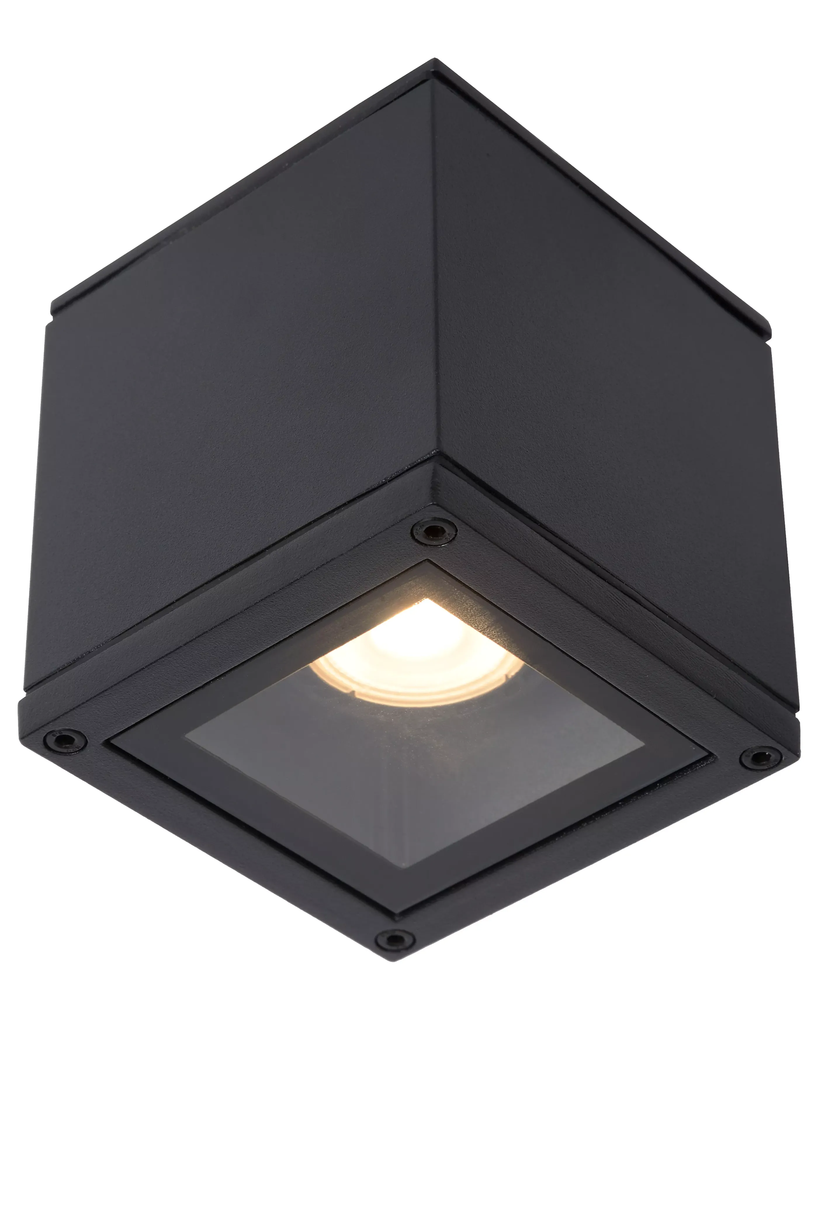 Discount AVEN - Plafondspot Badkamer - 1xGU10 - IP65 - Zwart Plafondlampen