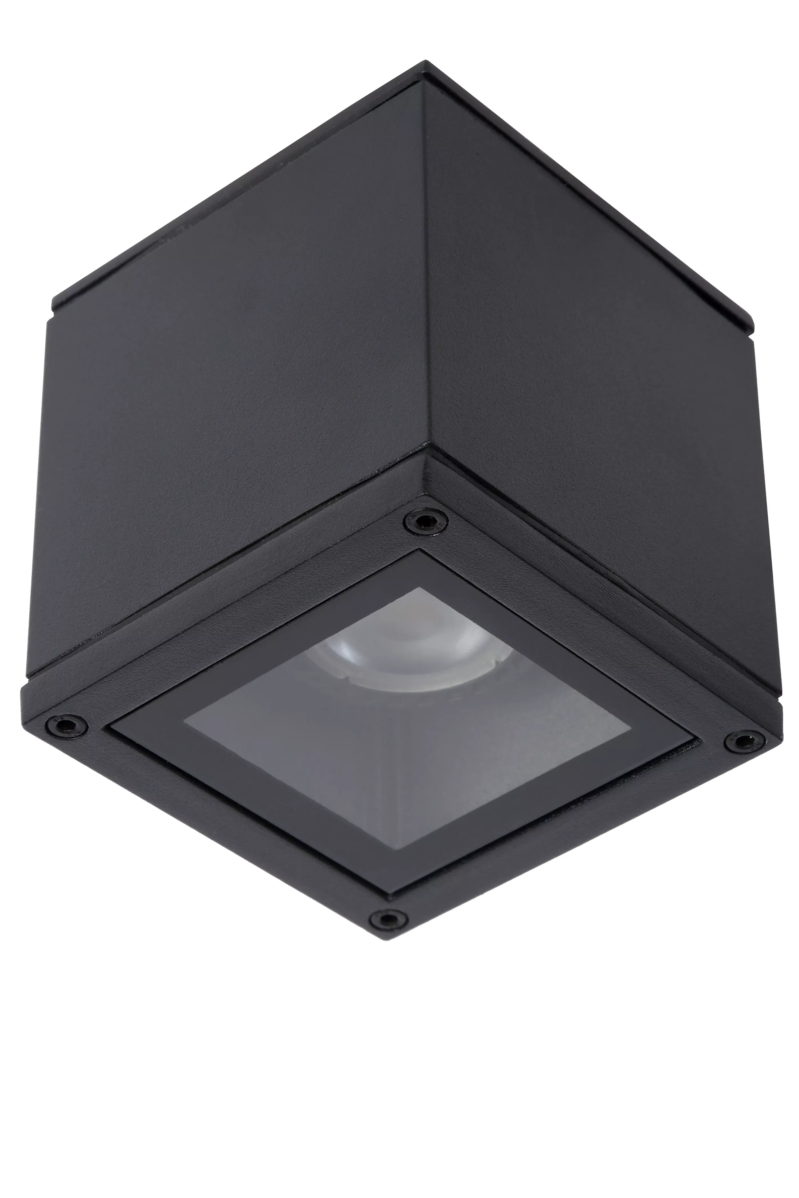 Discount AVEN - Plafondspot Badkamer - 1xGU10 - IP65 - Zwart Plafondlampen