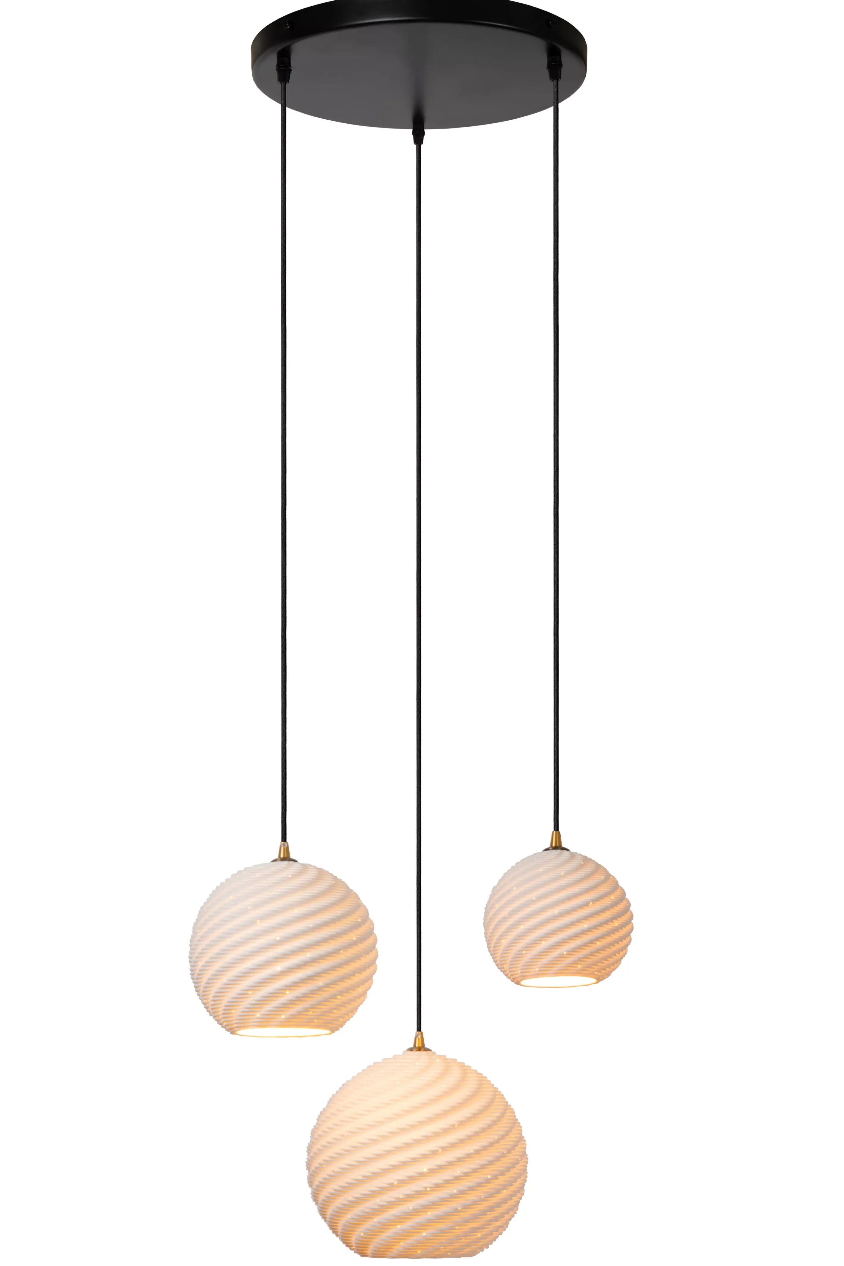 Outlet BINA - Hanglamp - Ø 40 cm - 3xE27 - Wit Hanglampen