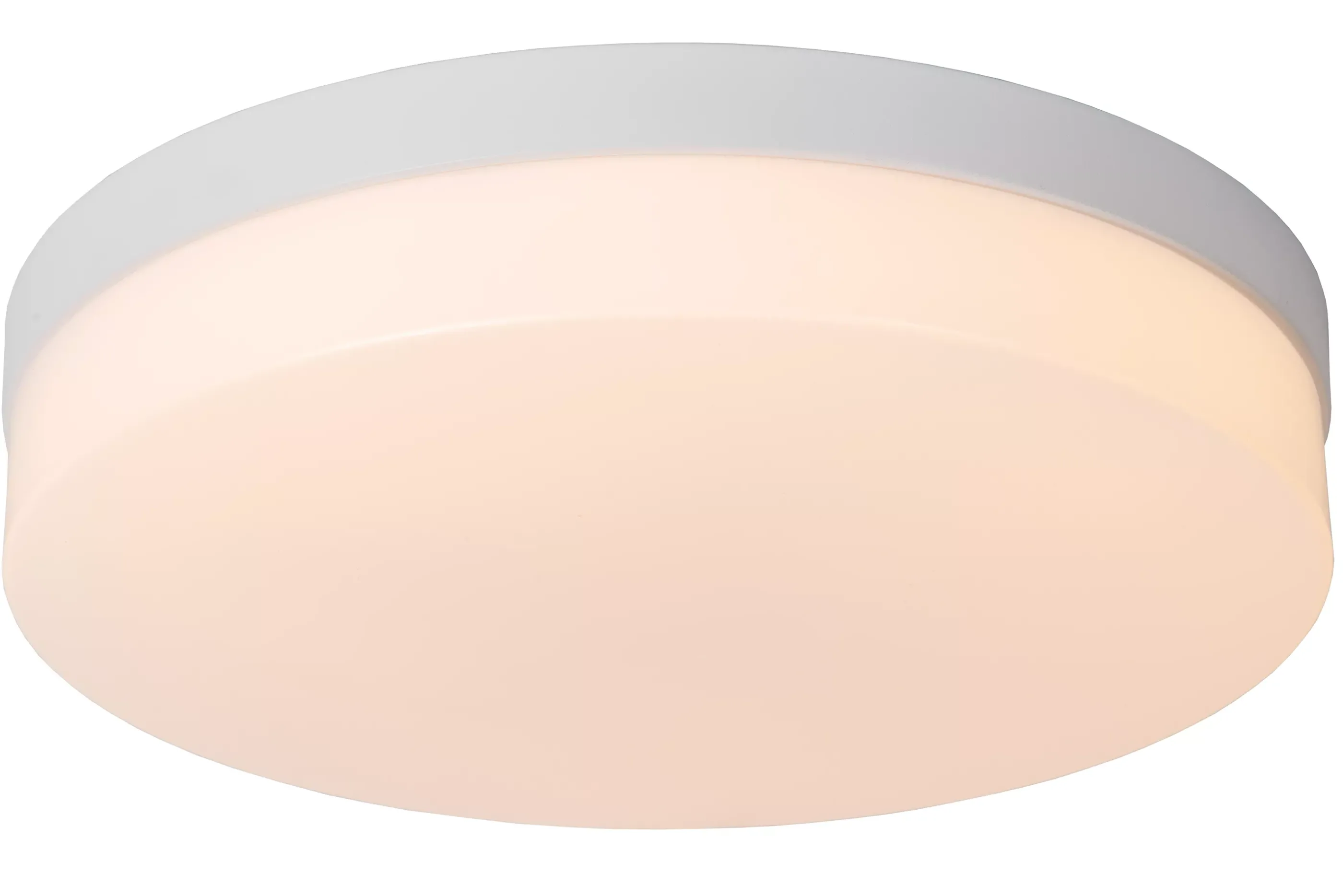 Flash Sale BISKIT - Plafonnière Badkamer - Ø 34,5 cm - LED - 1x24W 2700K - IP44 - Beweging & dag/nacht sensor - Wit Plafondlampen