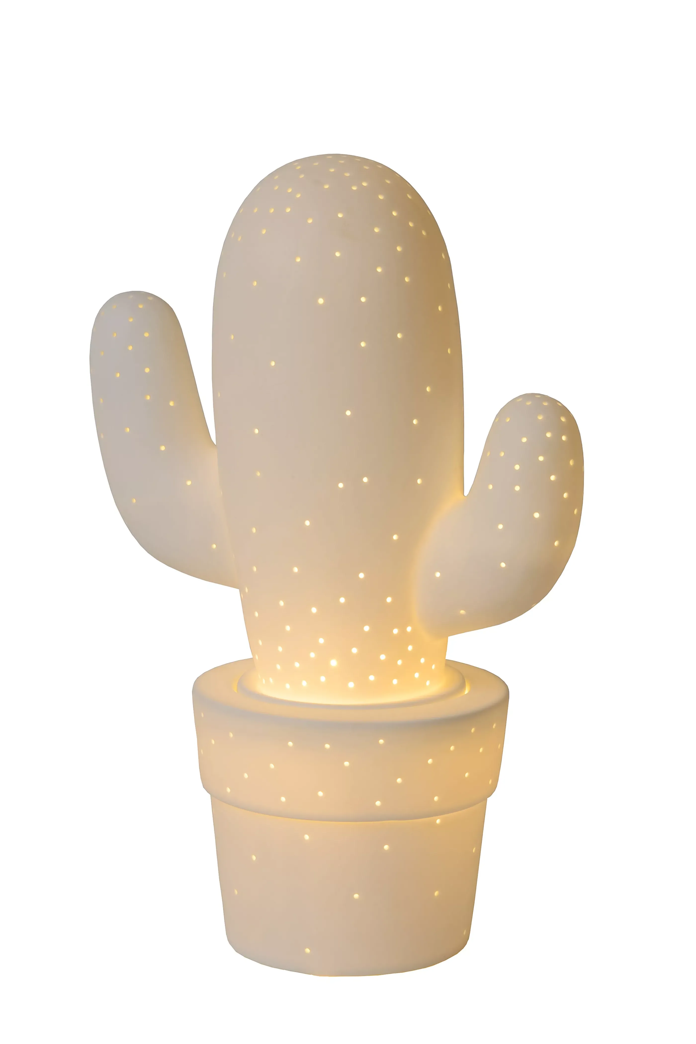 Discount CACTUS - Tafellamp - 1xE14 - Wit Tafellampen