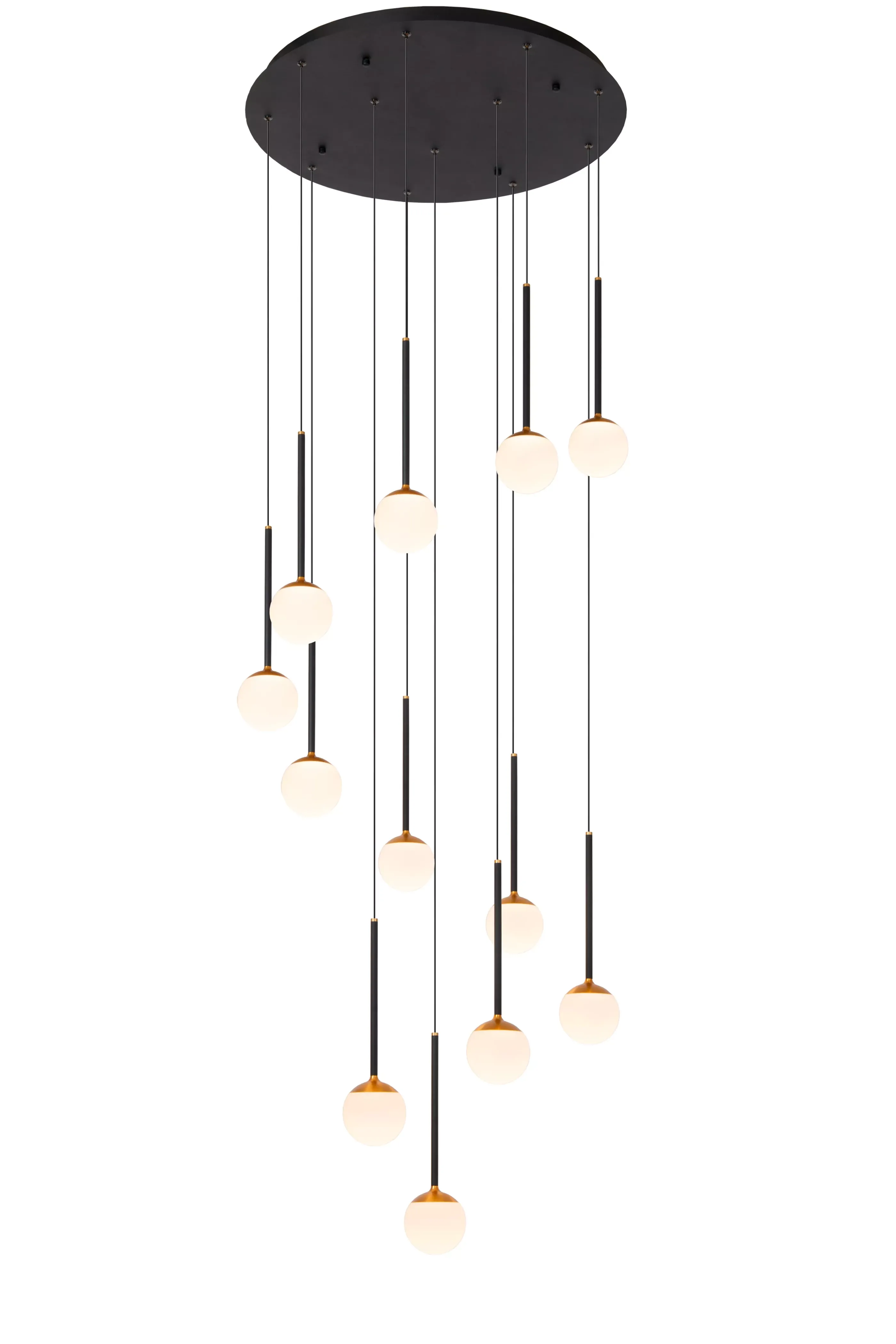 Outlet CALINA - Hanglamp - Ø 69,9 cm - LED Dimb. - 12x7,7W 2700K - Zwart Hanglampen