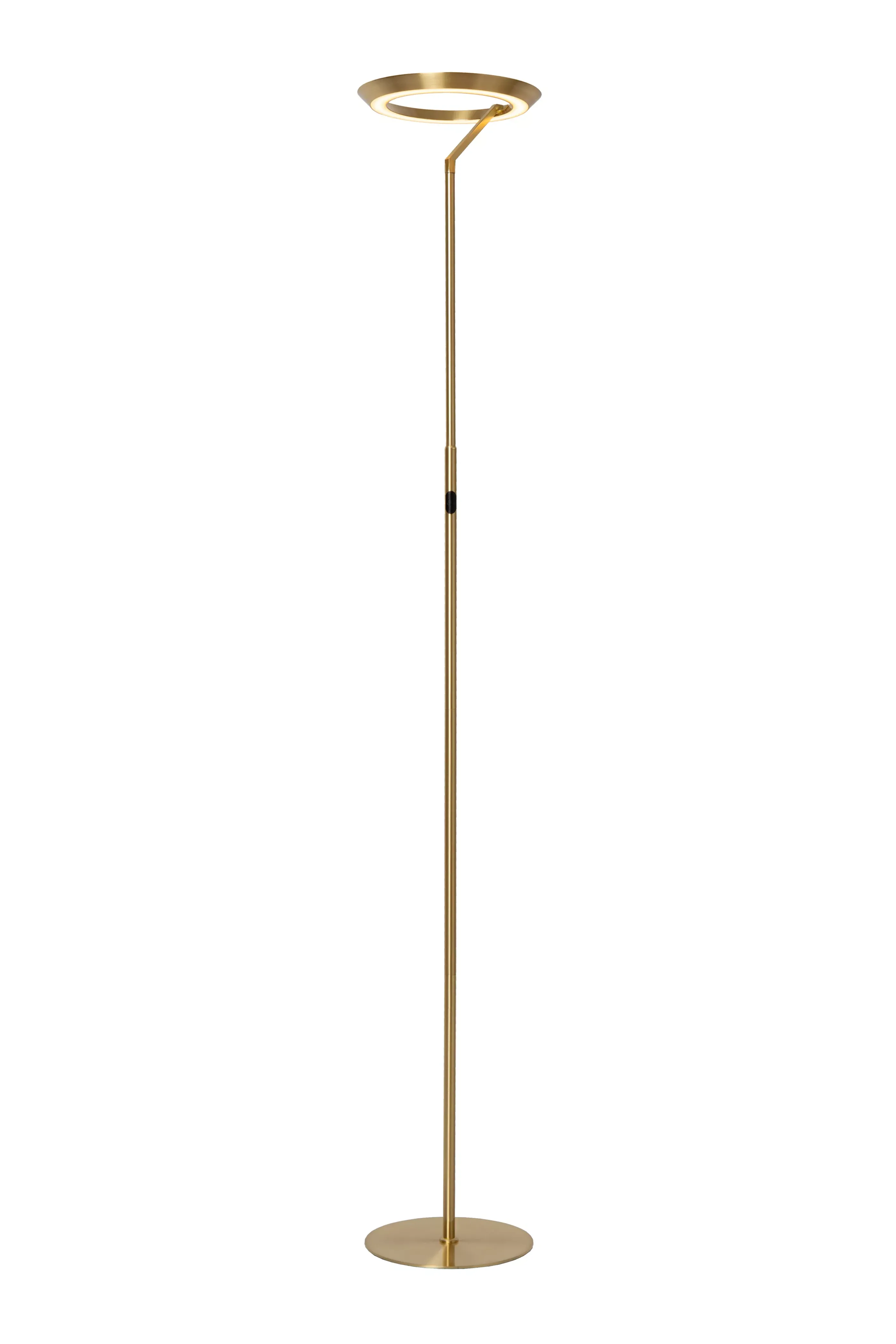 Online CELESTE - Vloerlamp - Ø 28 cm - LED Dimb. - 1x21W 2700K - Mat Goud / Messing Staande Lampen