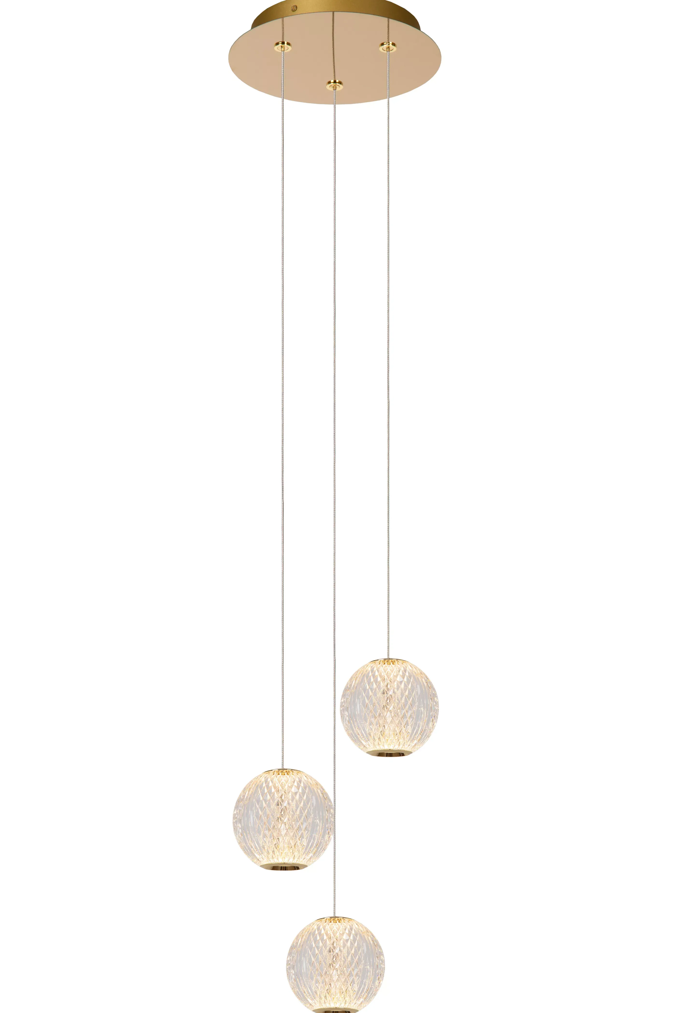 Outlet CINTRA - Hanglamp - Ø 25 cm - LED Dimb. - 3x4,7W 2700K - Transparant Hanglampen