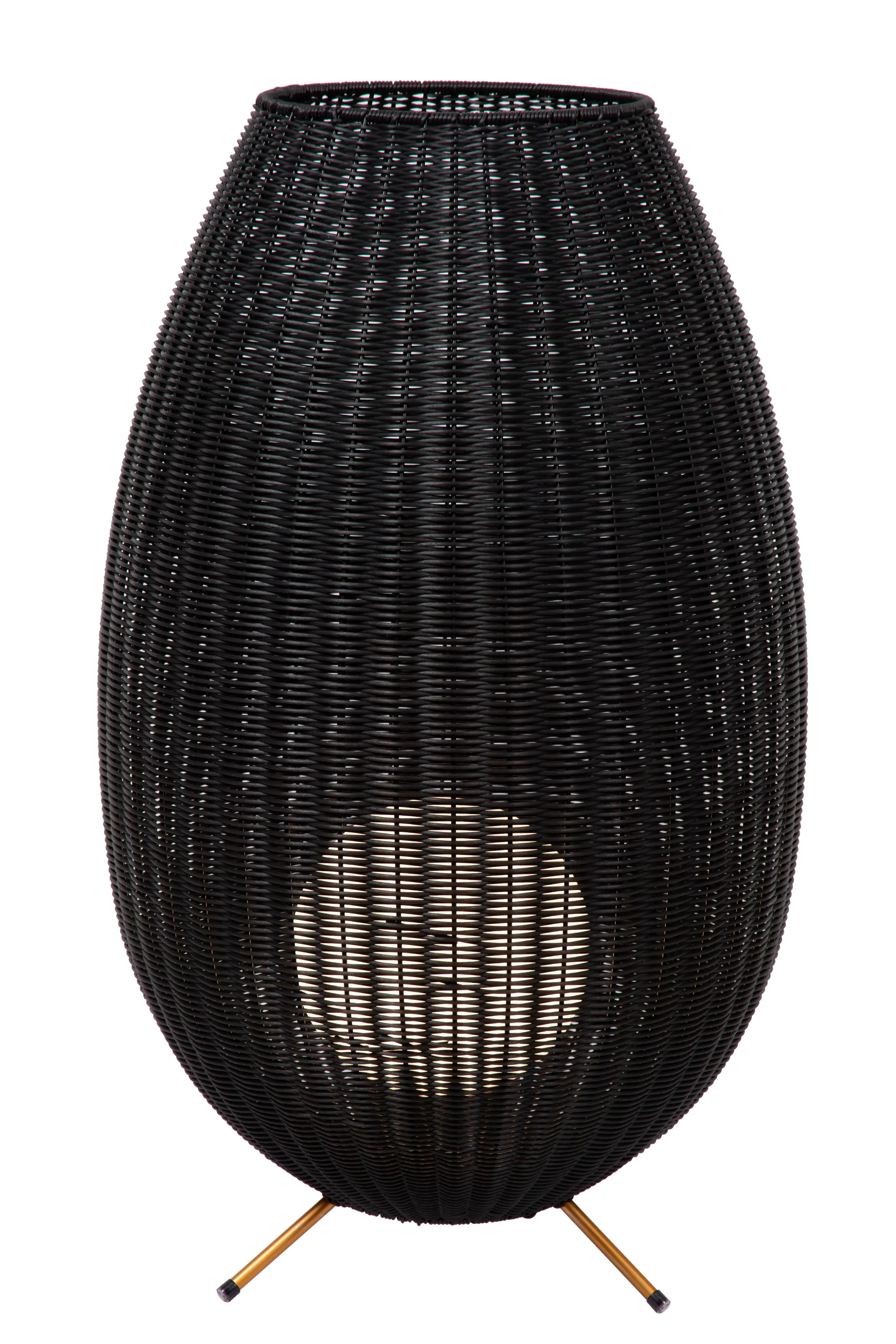 Outlet COLIN IP44 - Oplaadbare Vloerlamp Binnen/Buiten - Accu/Batterij - LED 3 StepDim - 1x3W 3000K - IP44 - Zwart Staande Lampen Buiten