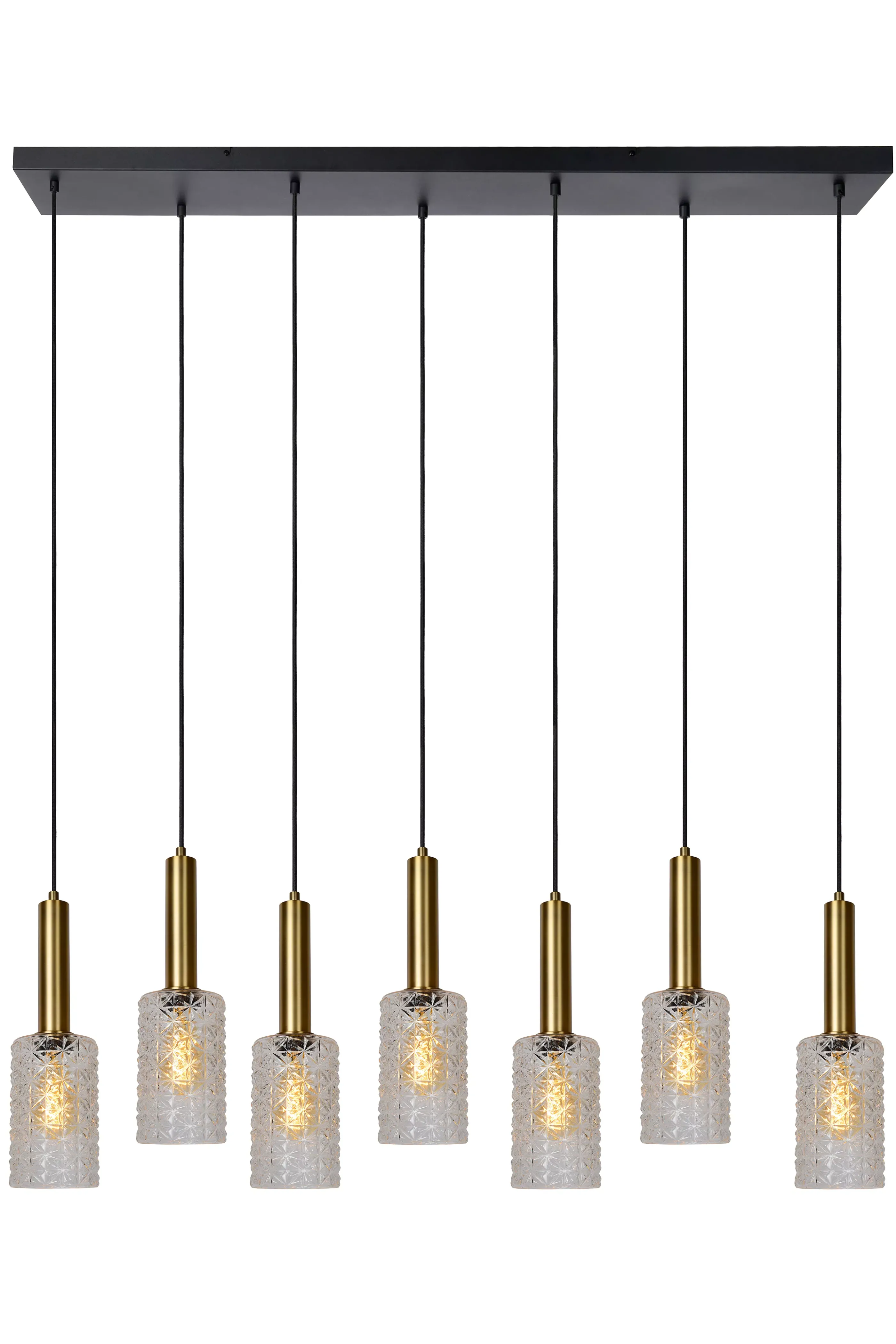 Discount CORALIE - Hanglamp - 7xE27 - Transparant Hanglampen