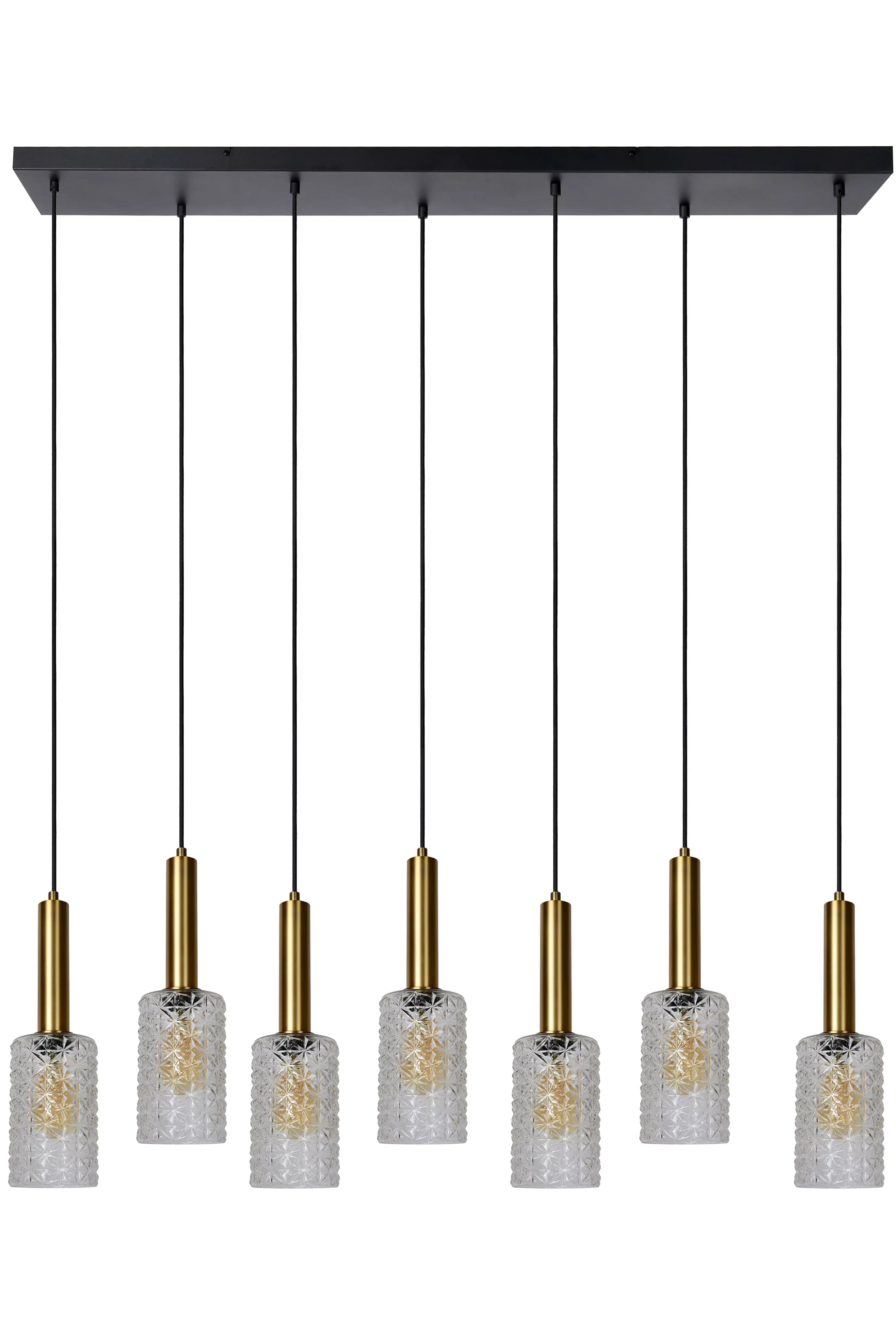 Discount CORALIE - Hanglamp - 7xE27 - Transparant Hanglampen
