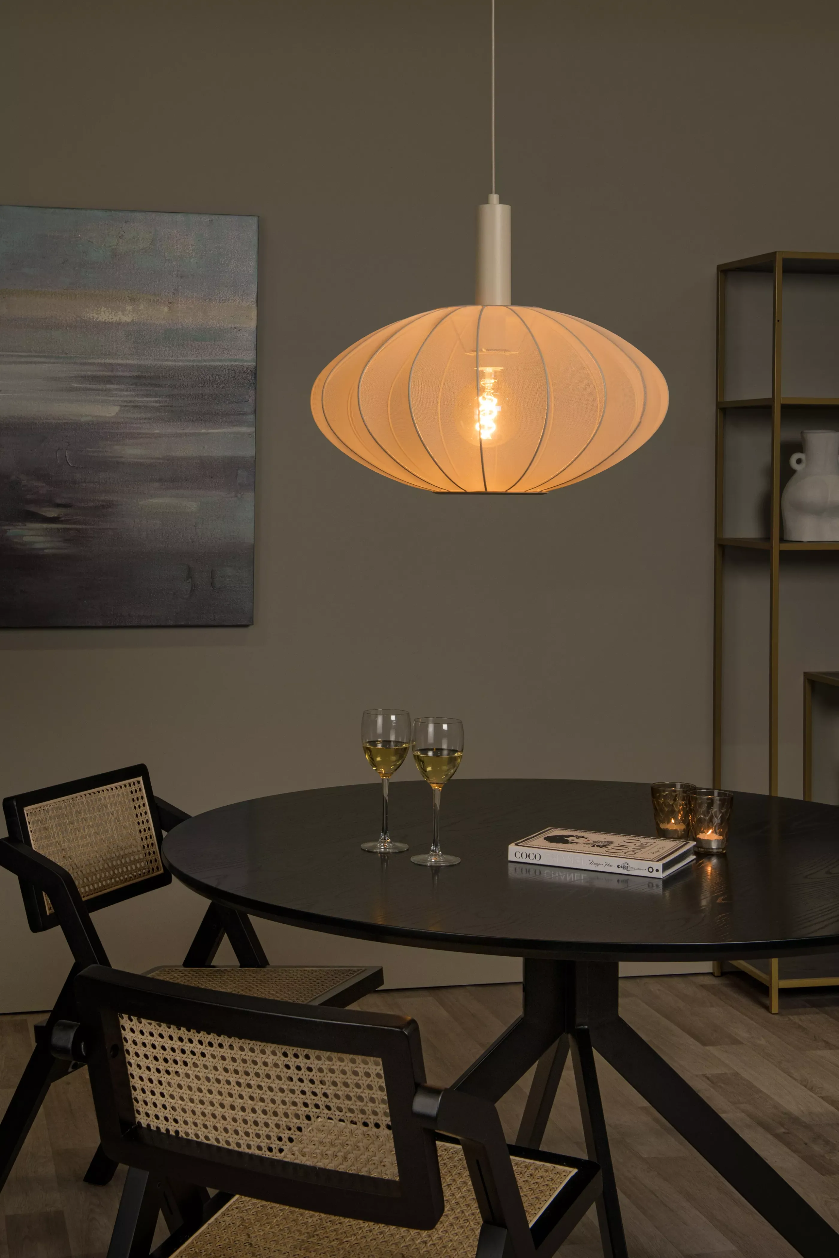 New CORINA - Hanglamp - Ø 50 cm - 1xE27 - Beige Hanglampen