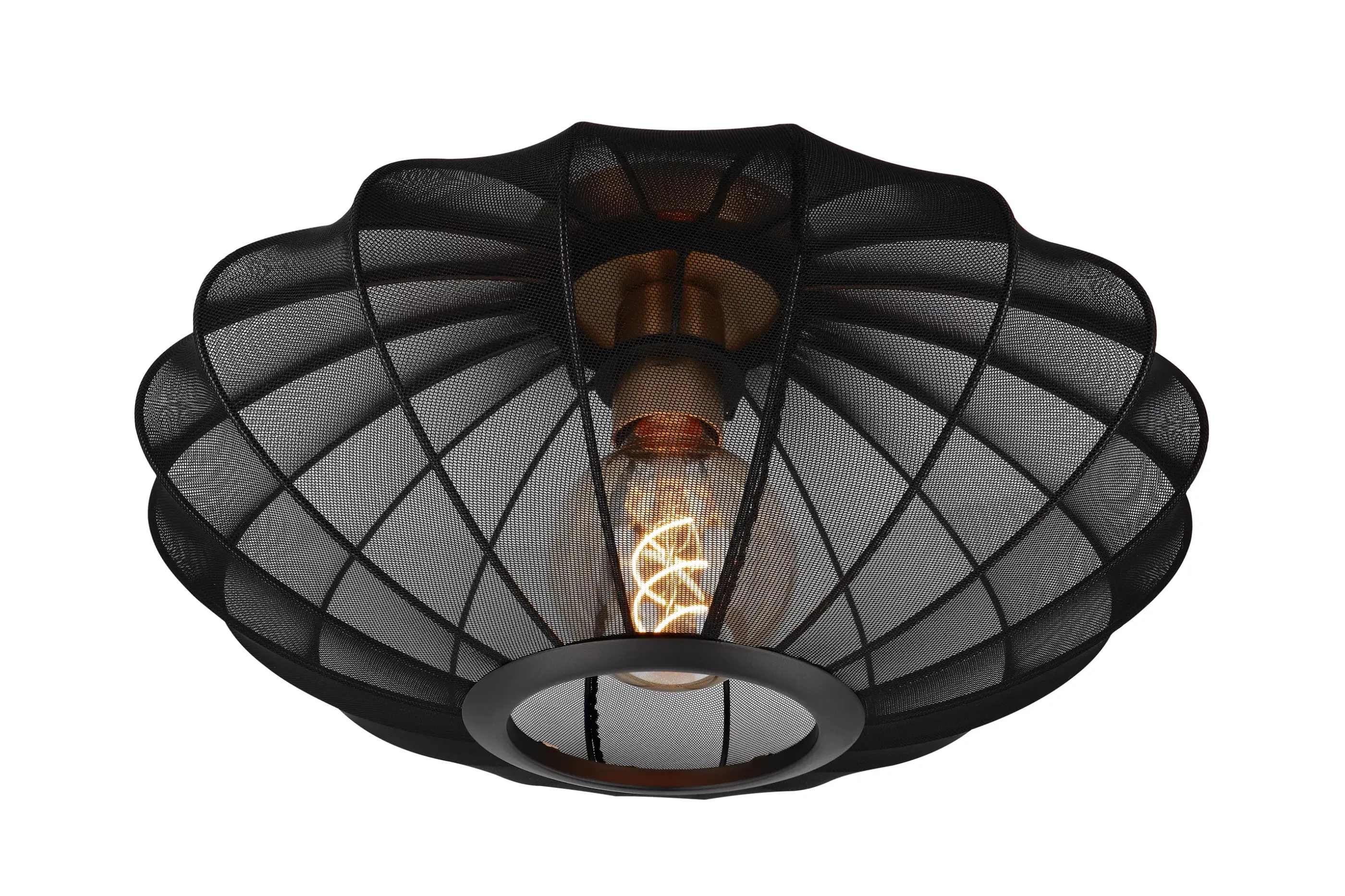 Fashion CORINA - Plafonnière - Ø 40 cm - 1xE27 - Zwart Plafondlampen