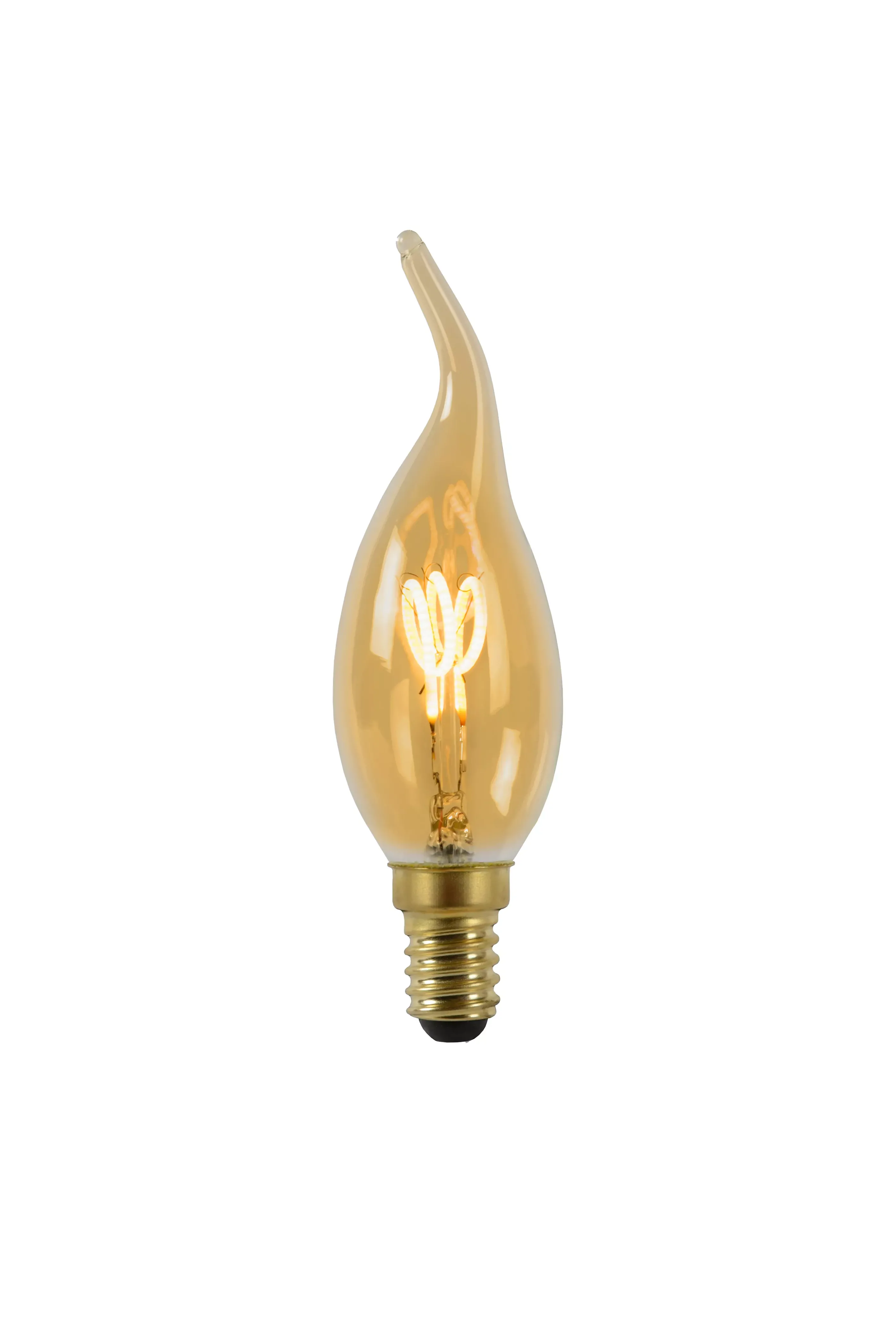 Online CT35 - Filament lamp - Ø 3,5 cm - LED Dimb. - E14 - 1x3W 2200K - Amber Kooldraadlampen