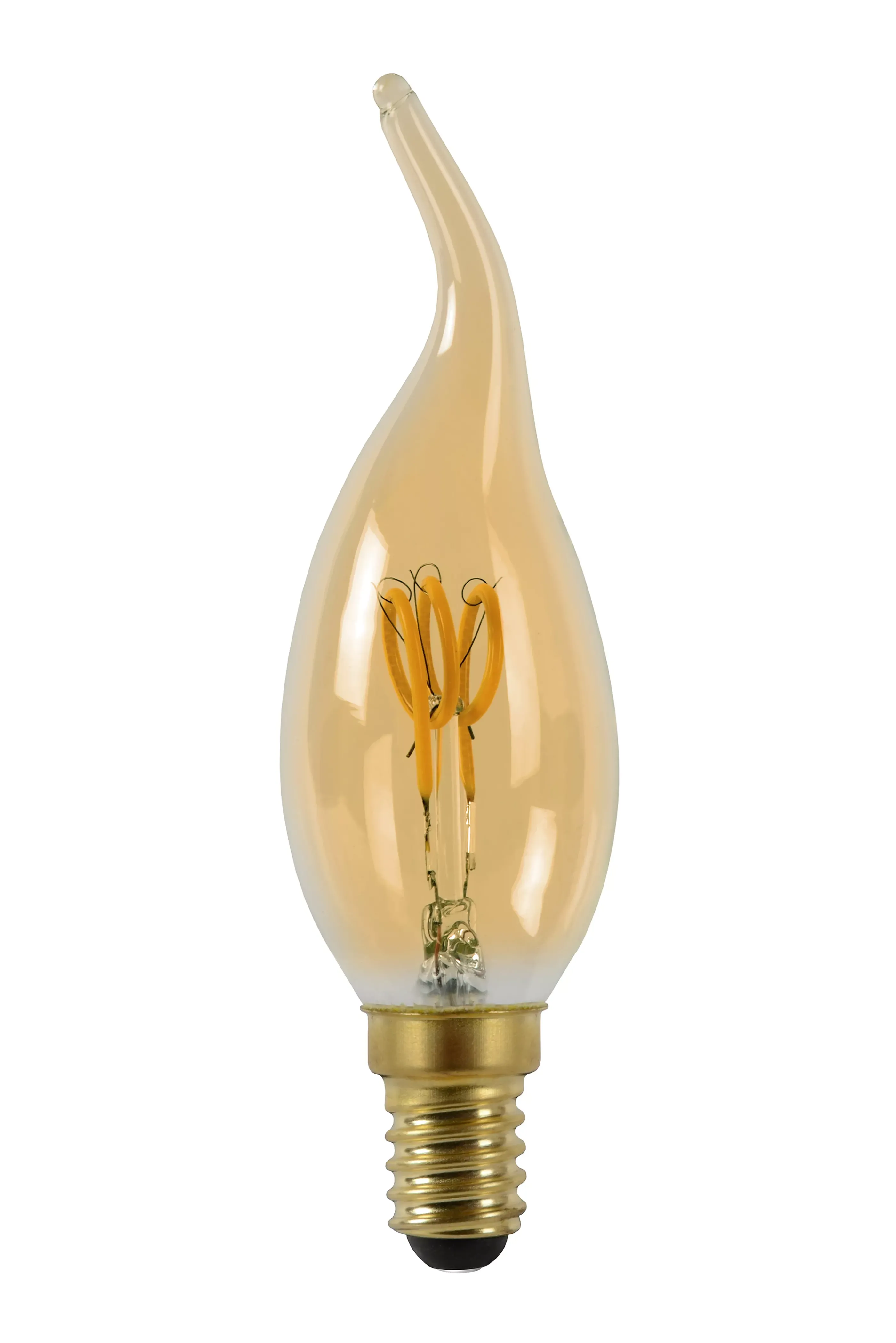 Online CT35 - Filament lamp - Ø 3,5 cm - LED Dimb. - E14 - 1x3W 2200K - Amber Kooldraadlampen