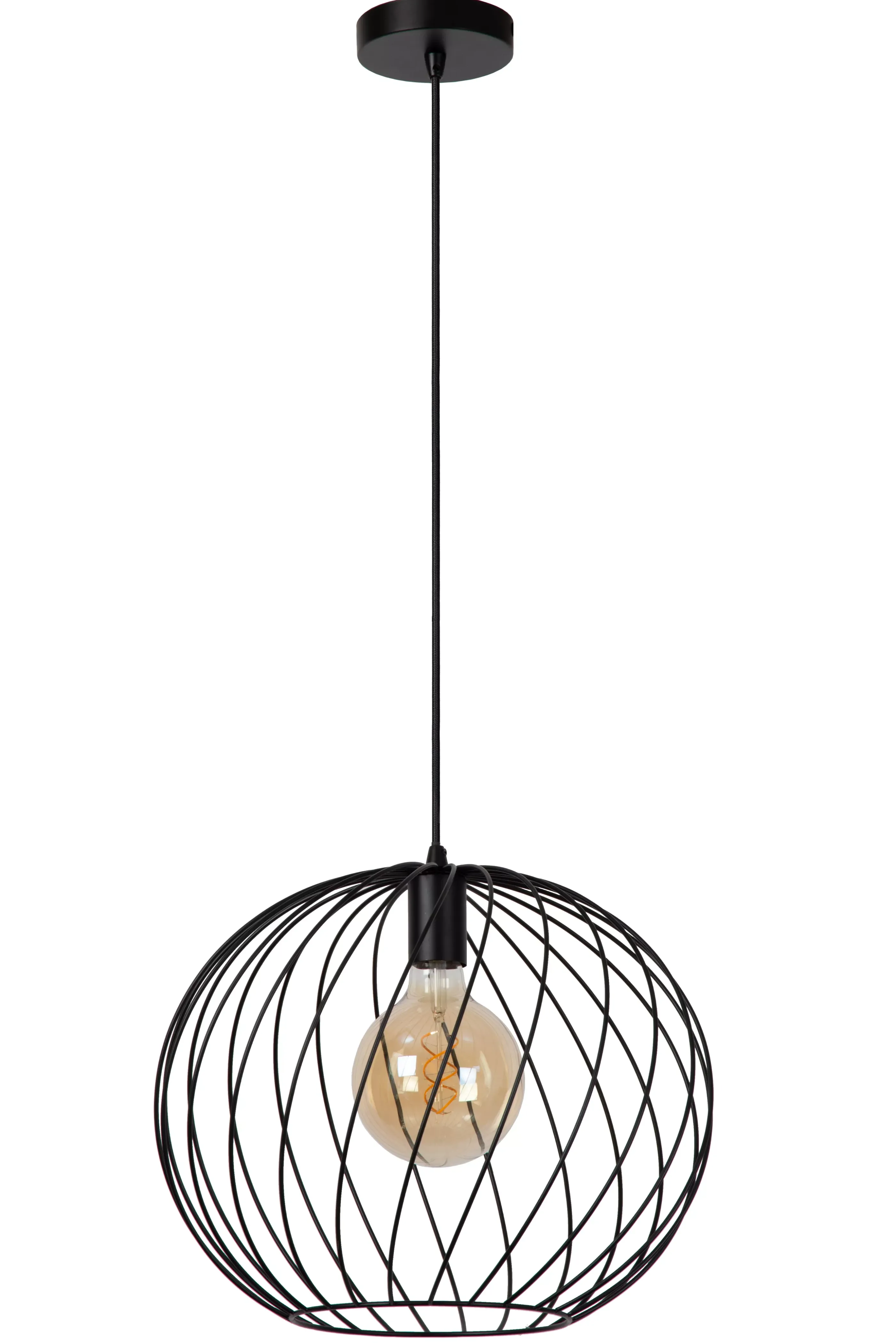 New DANZA - Hanglamp - Ø 40 cm - 1xE27 - Zwart Hanglampen