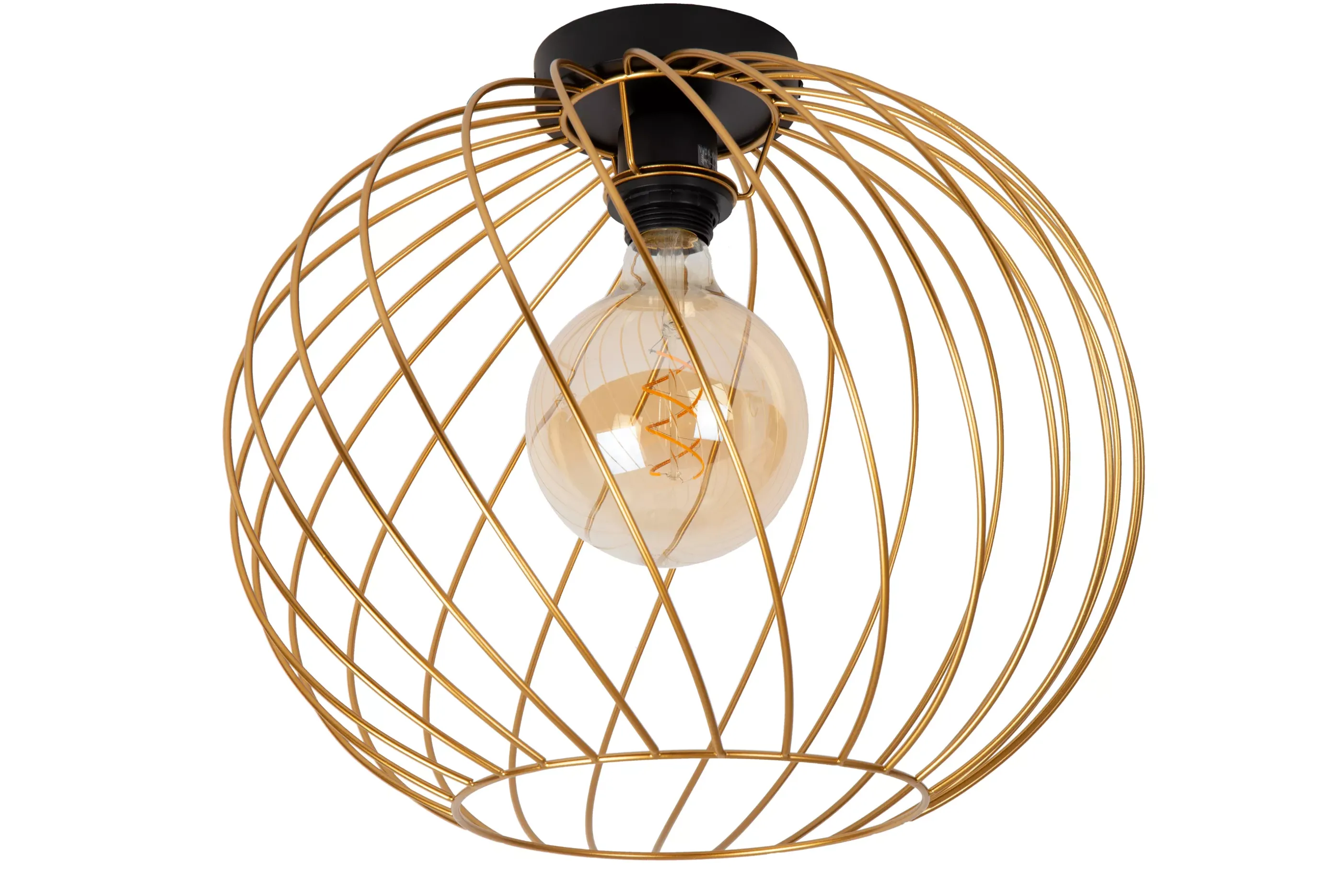 Discount DANZA - Plafonnière - Ø 40 cm - 1xE27 - Mat Goud / Messing Plafondlampen