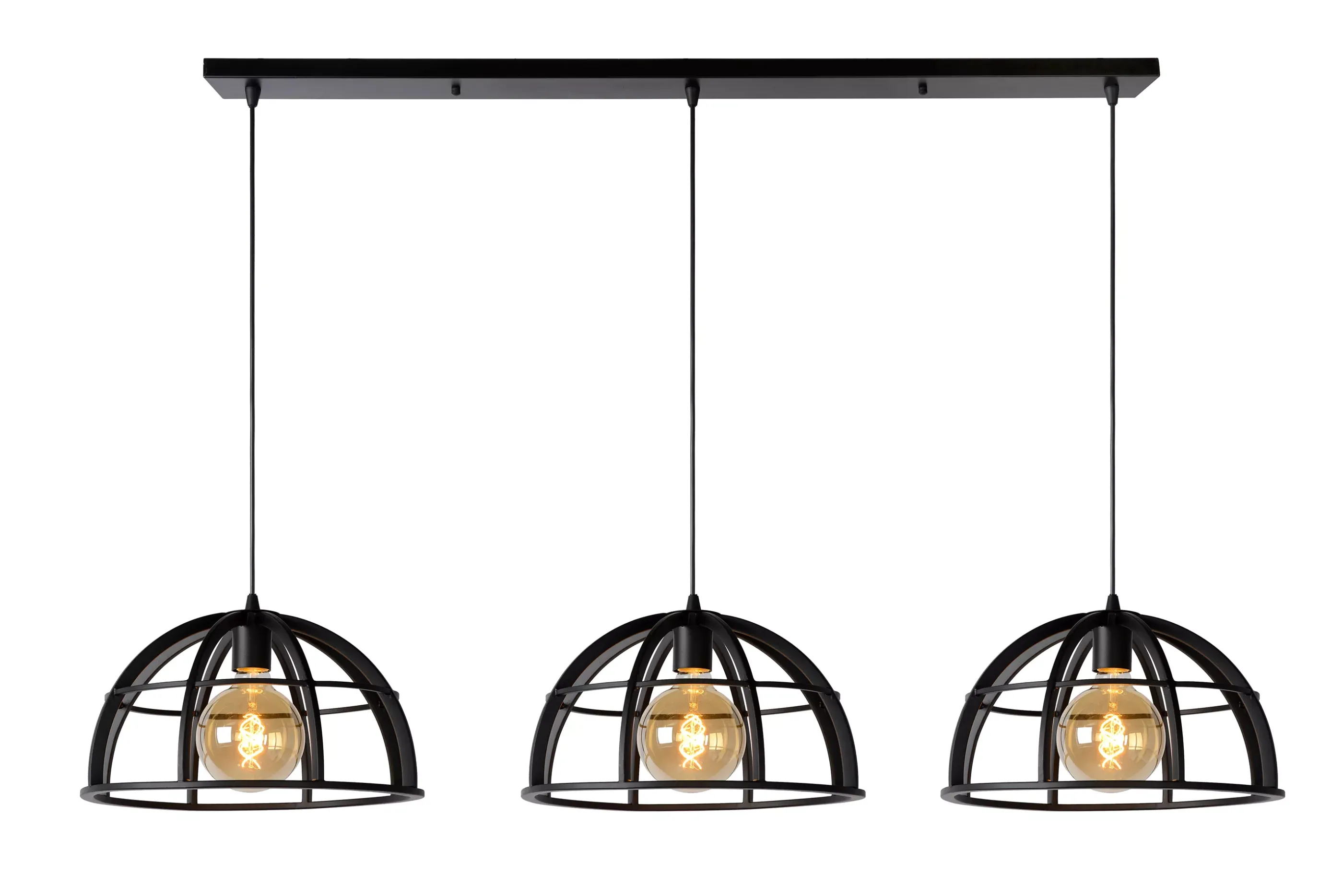 Outlet DIKRA - Hanglamp - Ø 40 cm - 3xE27 - Zwart Hanglampen