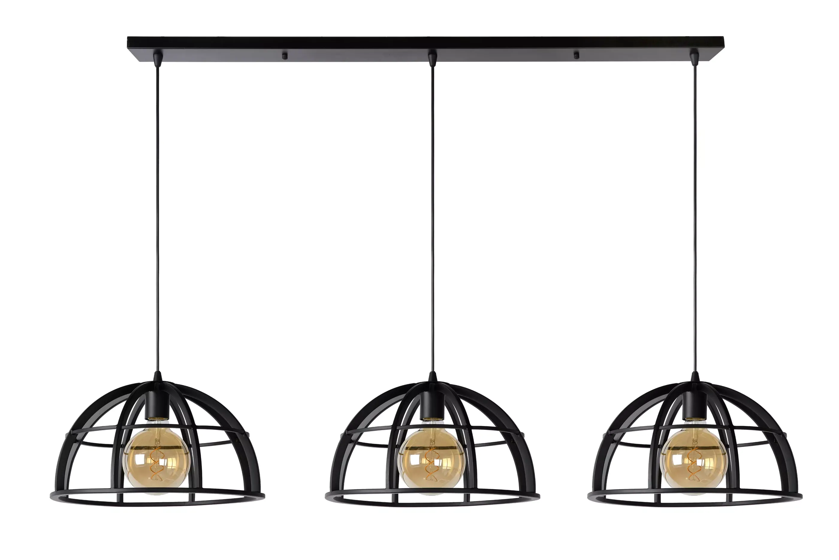 Outlet DIKRA - Hanglamp - Ø 40 cm - 3xE27 - Zwart Hanglampen