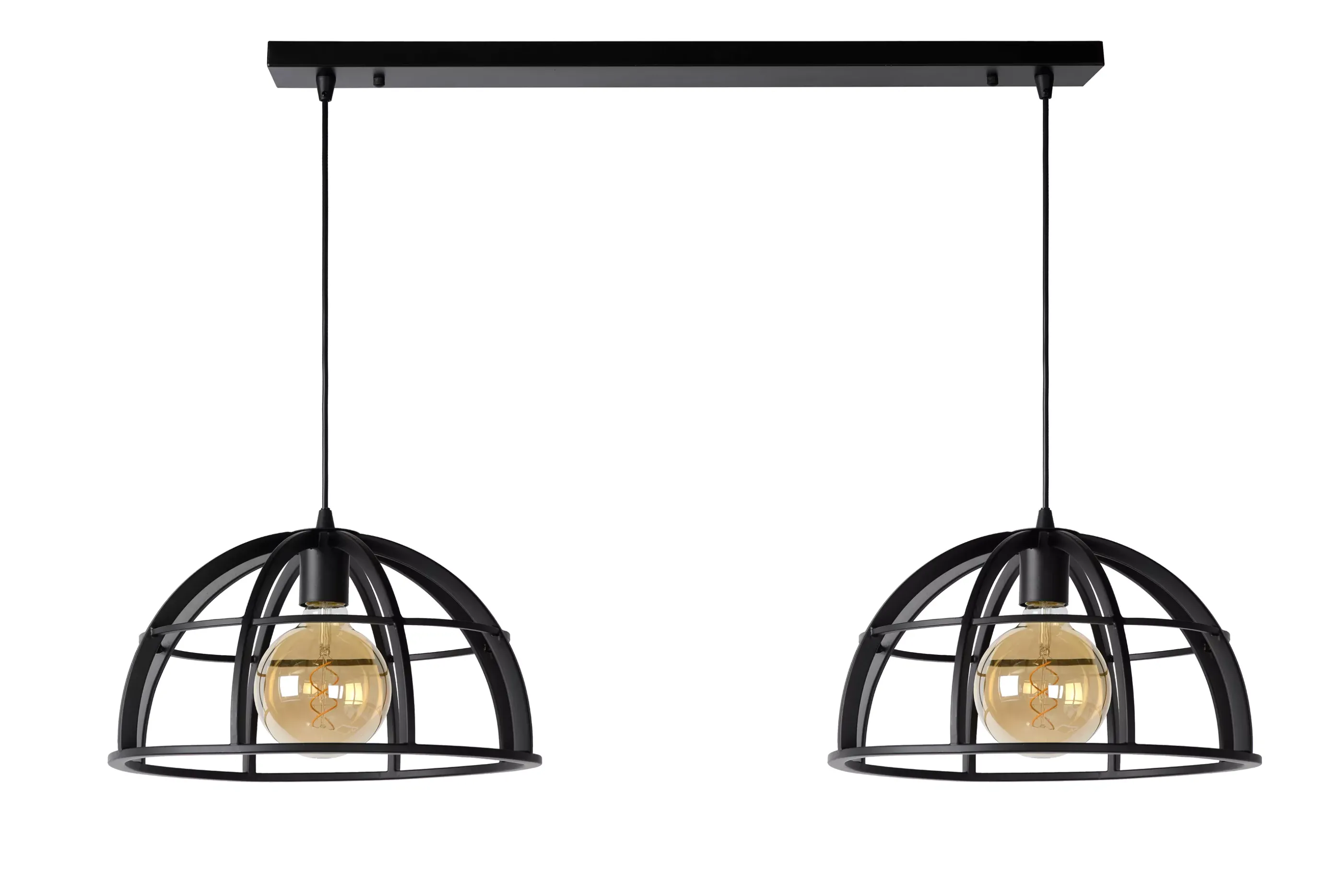 New DIKRA - Hanglamp - 2xE27 - Zwart Hanglampen
