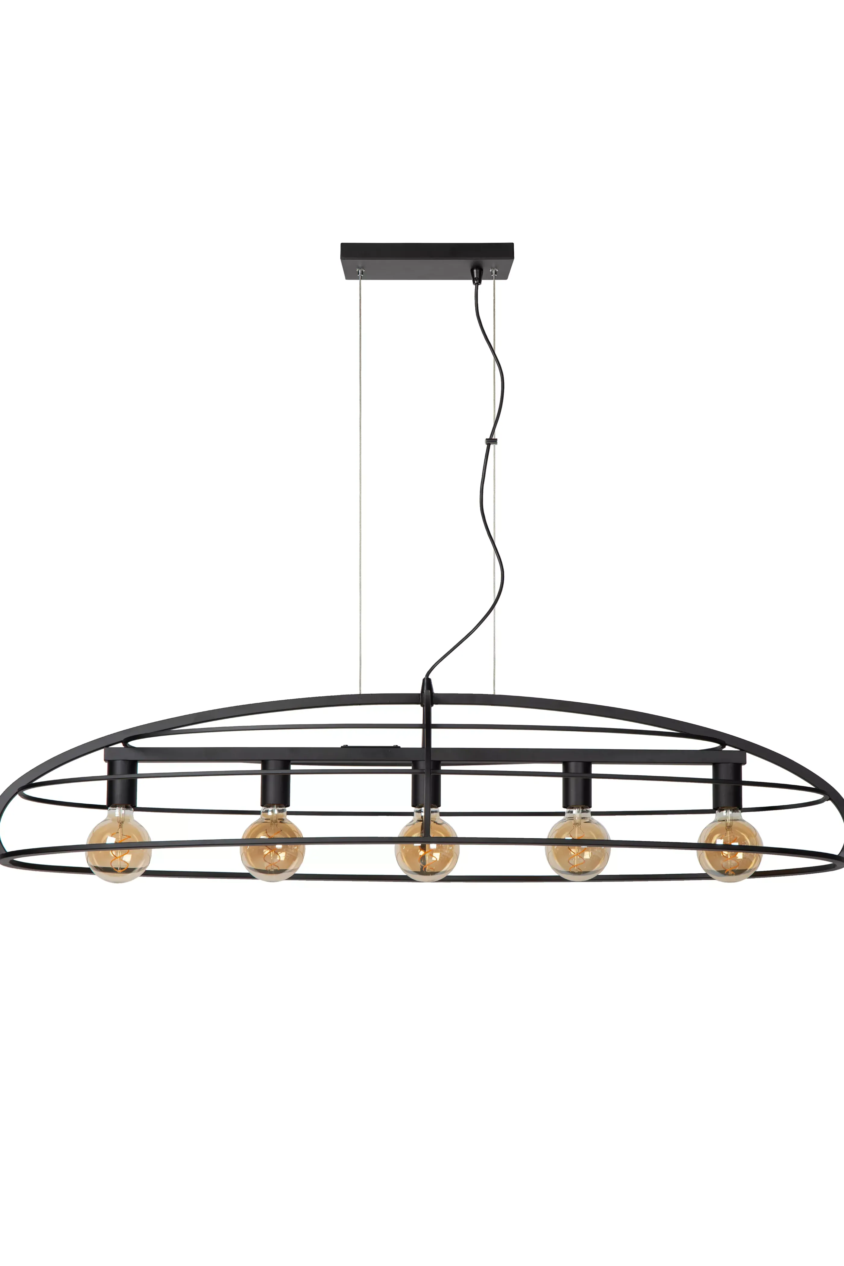 New DIKRA - Hanglamp - 5xE27 - Zwart Hanglampen