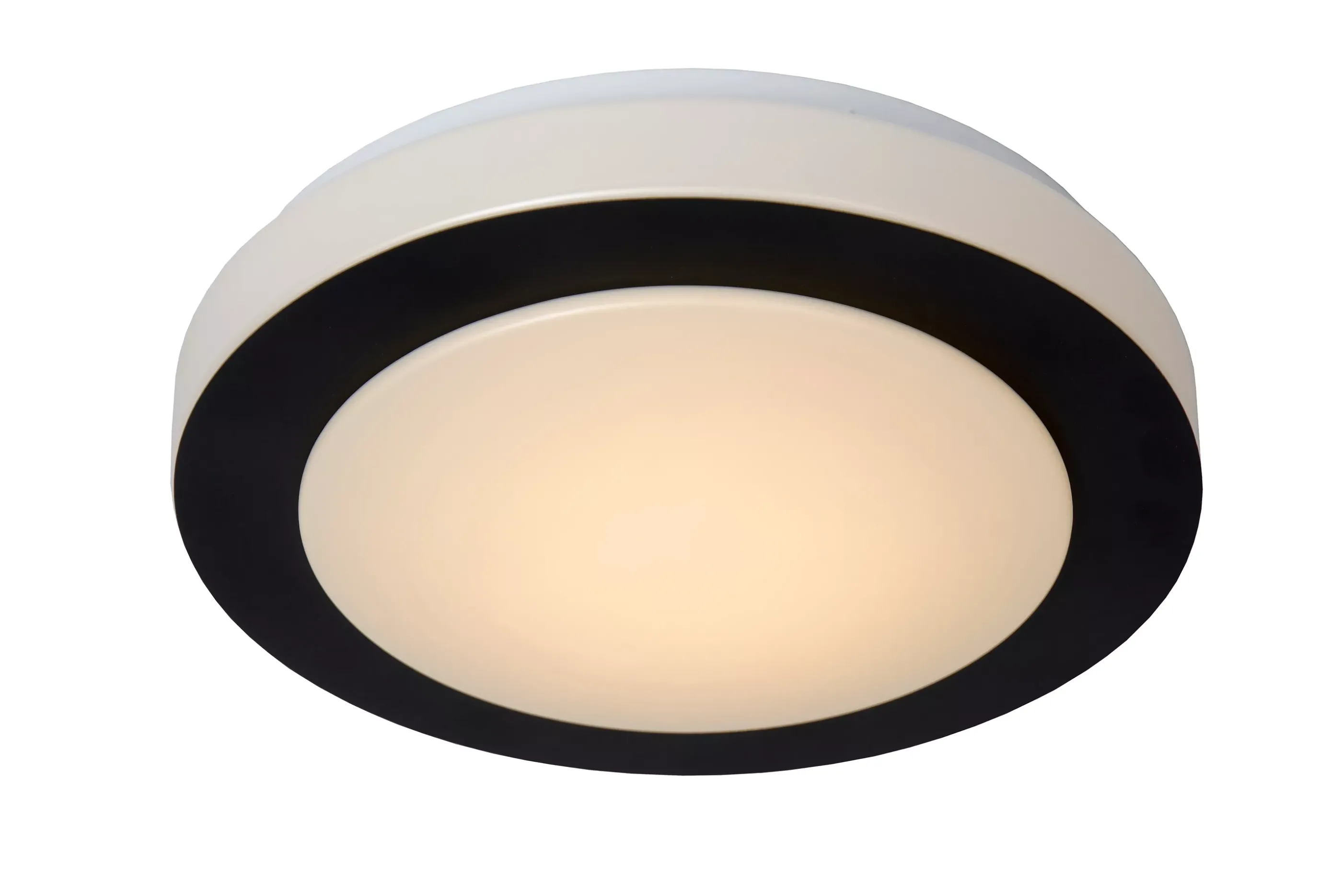 Online DIMY - Plafonnière Badkamer - Ø 28,6 cm - LED 3 StepDim - 1x12W 3000K - IP21 - Zwart Plafondlampen