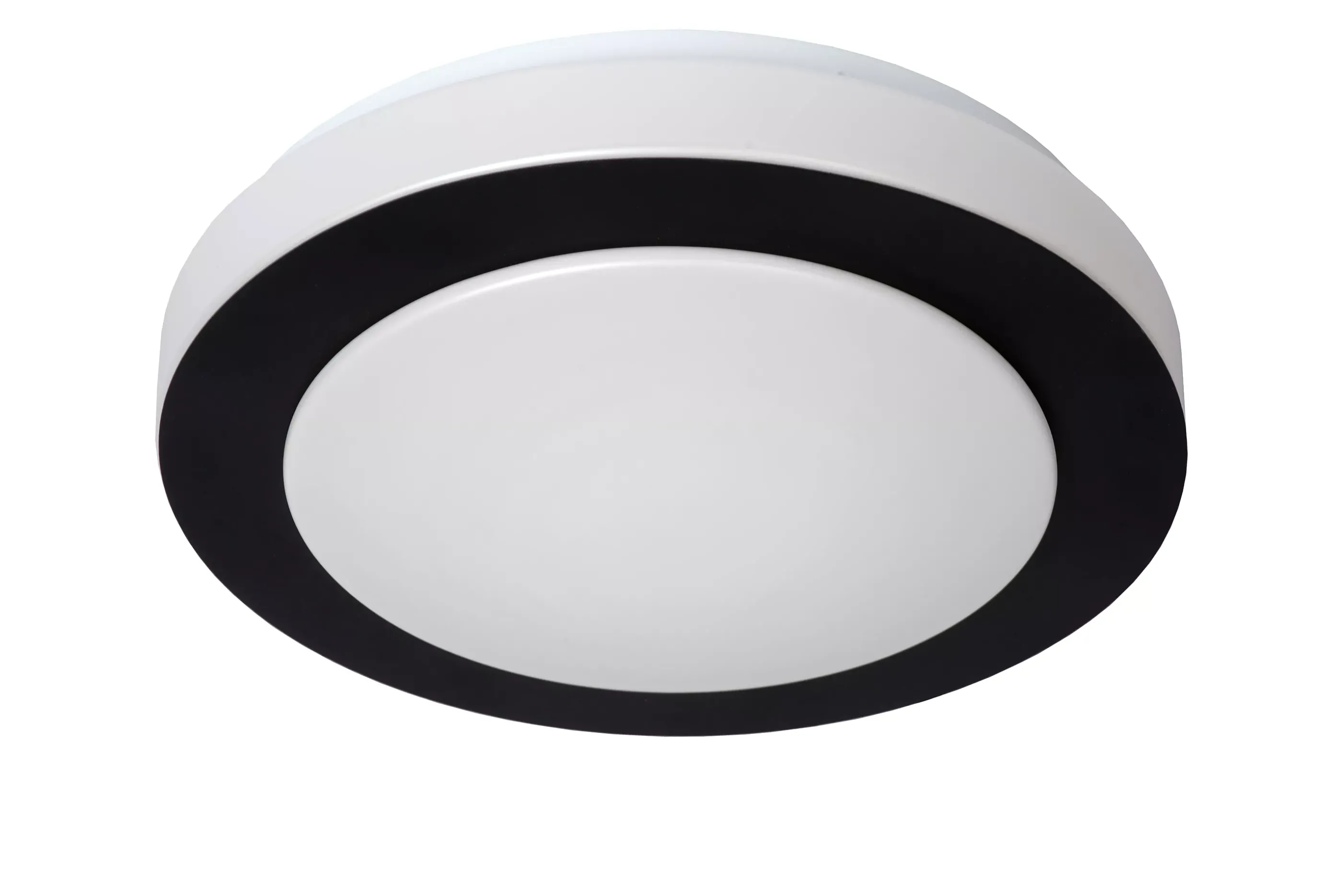 Online DIMY - Plafonnière Badkamer - Ø 28,6 cm - LED 3 StepDim - 1x12W 3000K - IP21 - Zwart Plafondlampen