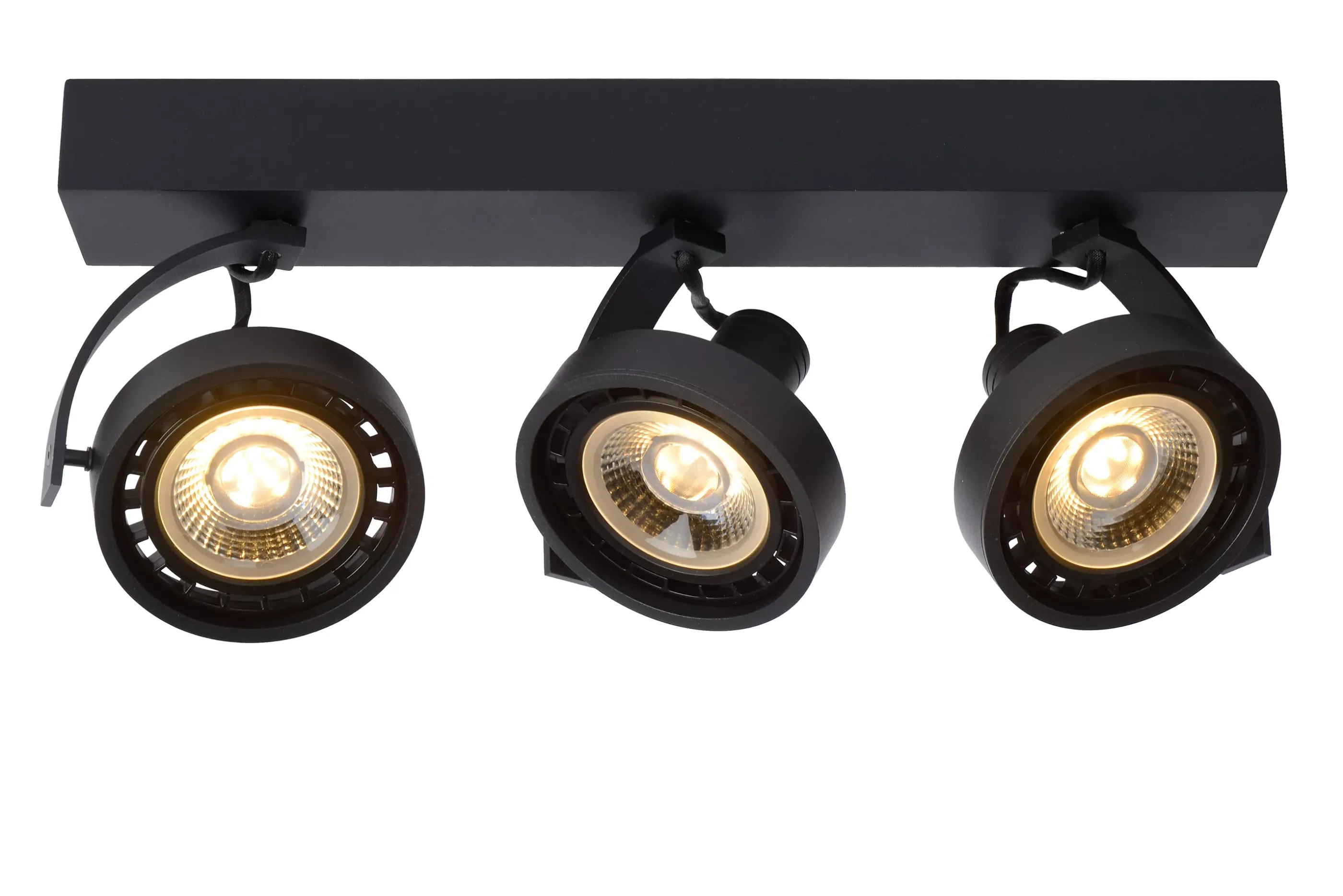 Online DORIAN - Plafondspot - LED Dim to warm - GU10 (ES111) - 3x12W 2200K/3000K - Zwart Plafondlampen