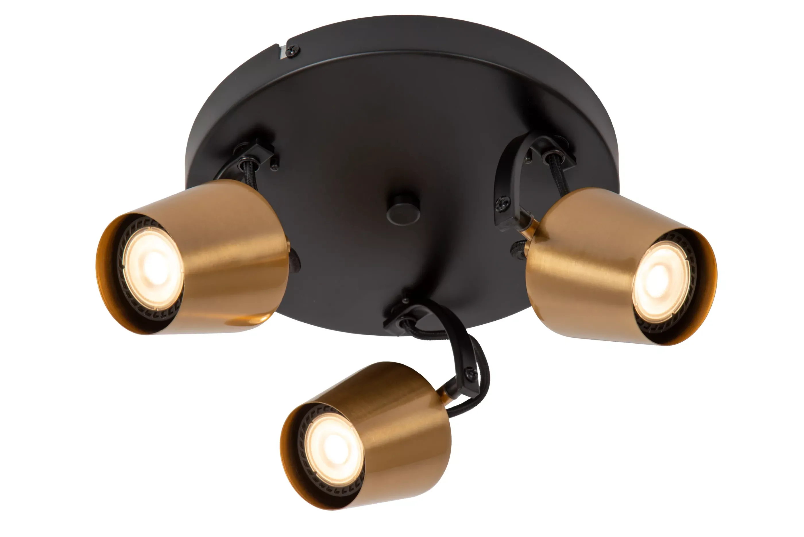 Hot EMILE - Plafondspot - Ø 23 cm - 3xGU10 - Mat Goud / Messing Plafondlampen
