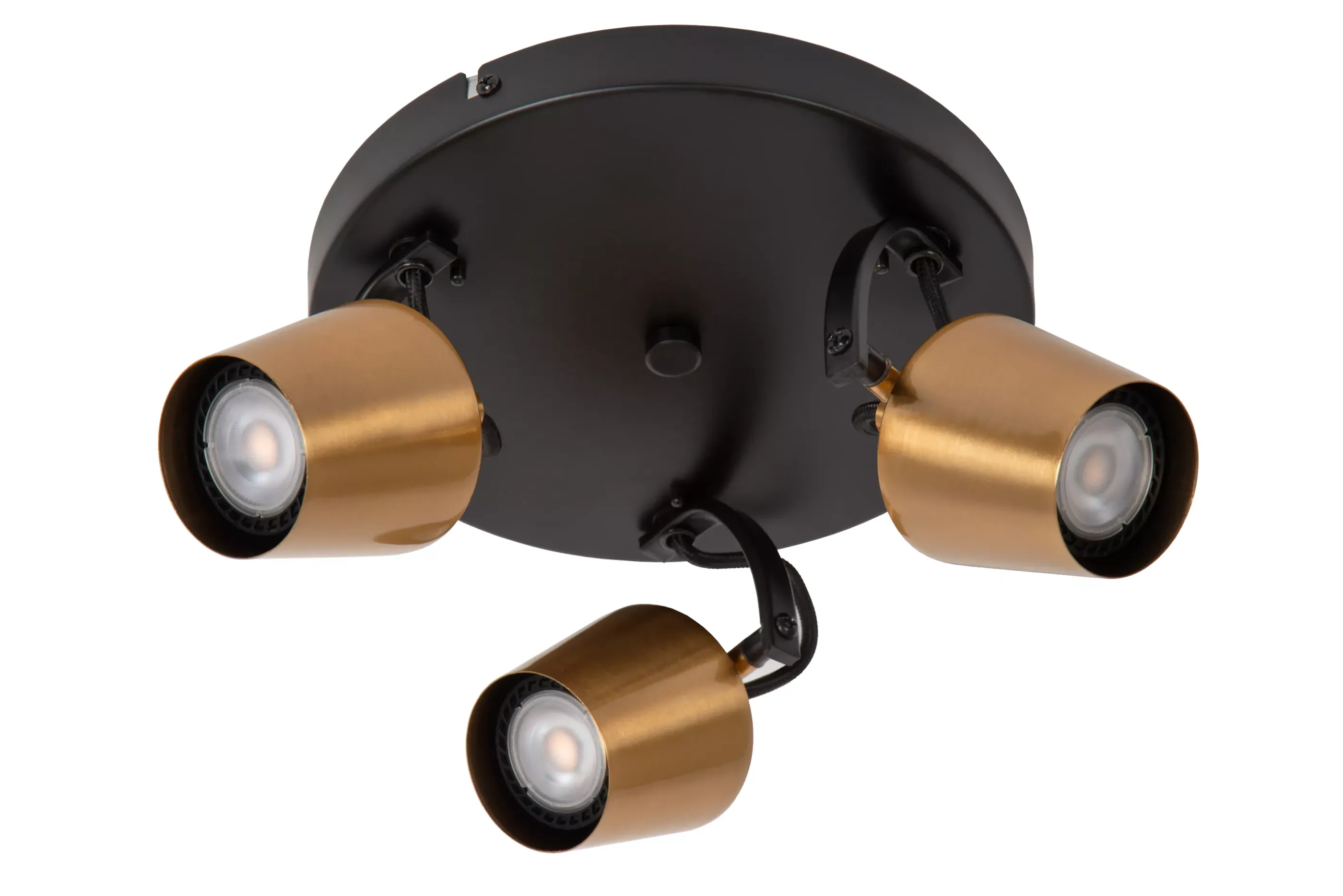 Hot EMILE - Plafondspot - Ø 23 cm - 3xGU10 - Mat Goud / Messing Plafondlampen
