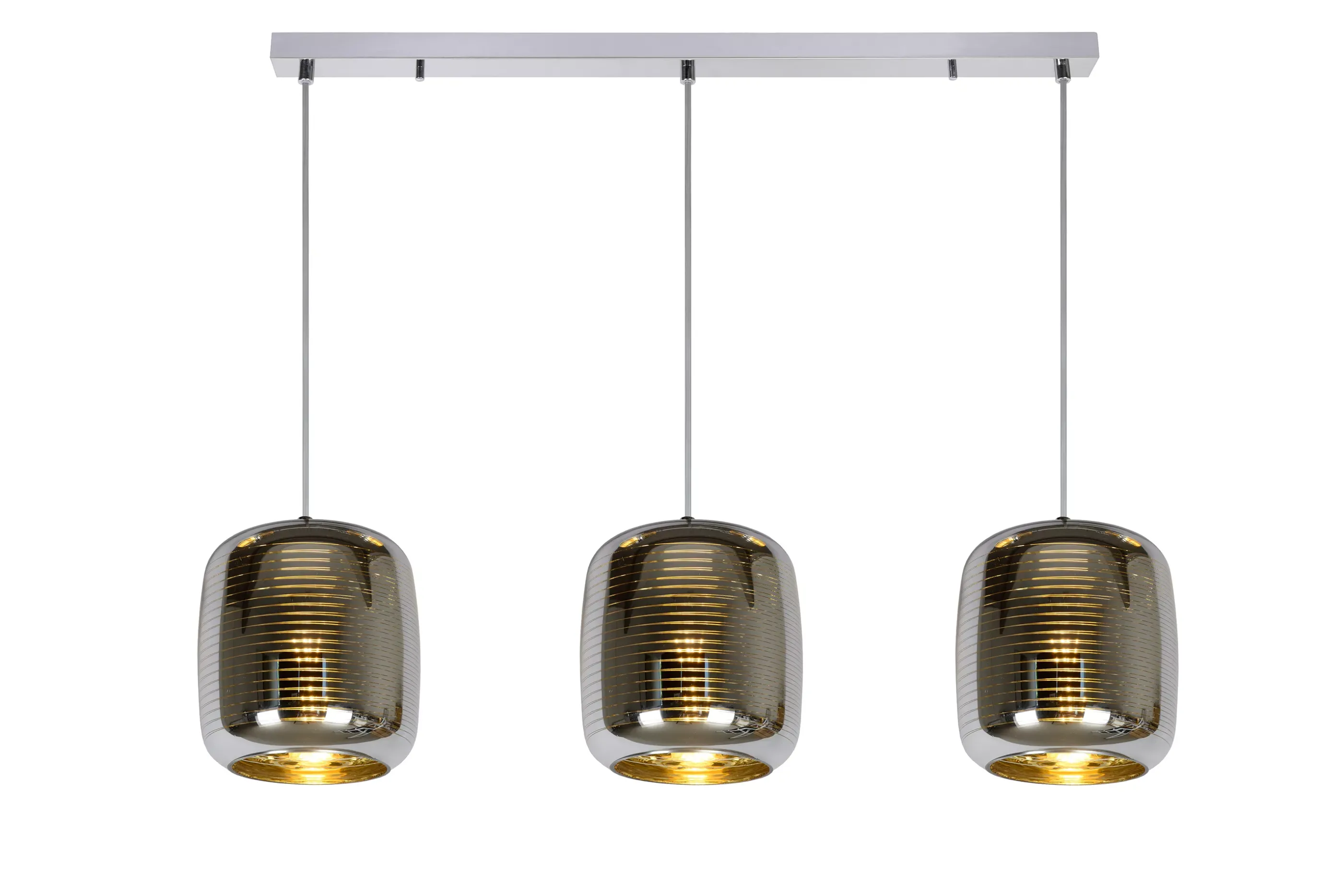 Discount ERYN - Hanglamp - 3xE27 - Chroom Hanglampen