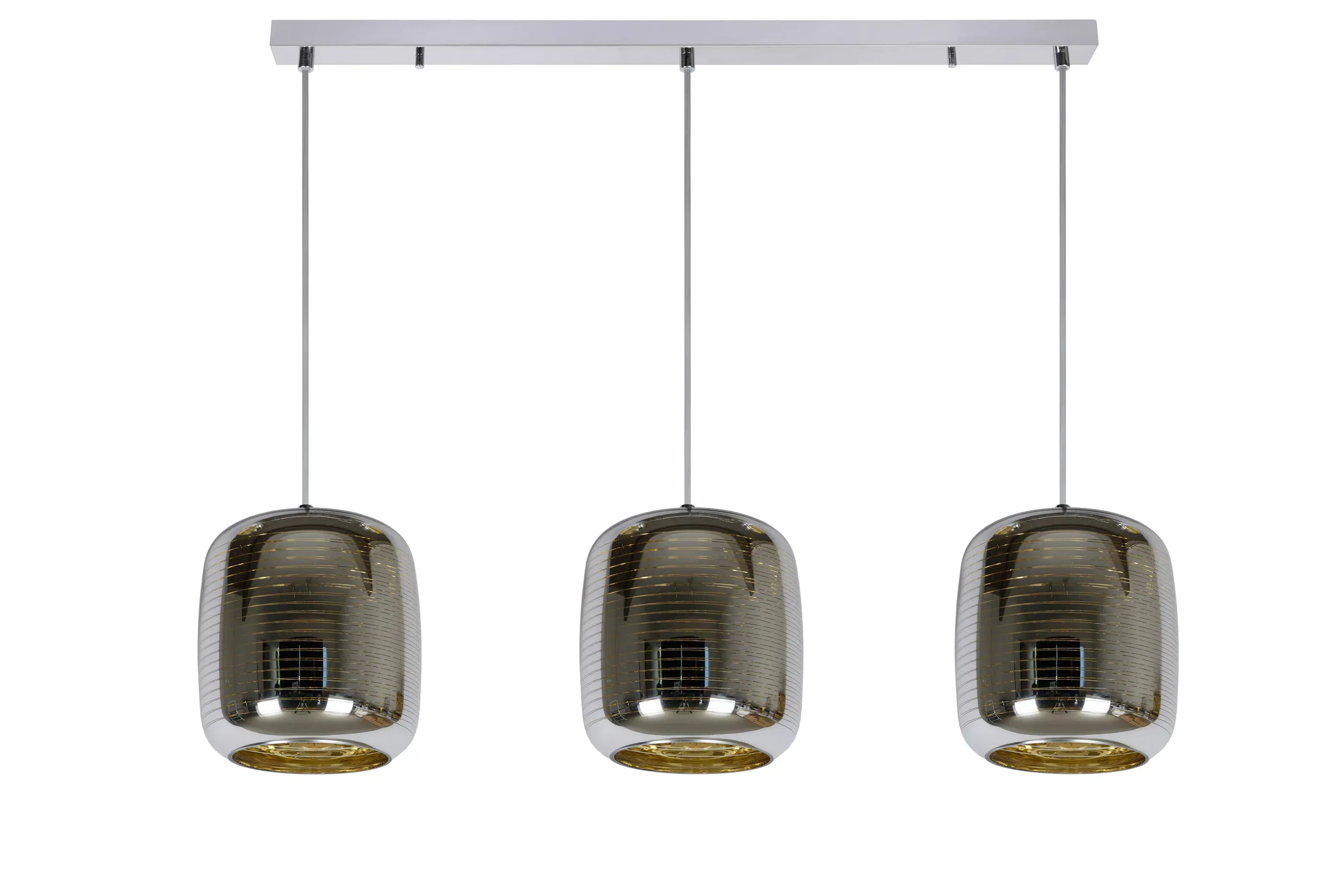 Discount ERYN - Hanglamp - 3xE27 - Chroom Hanglampen