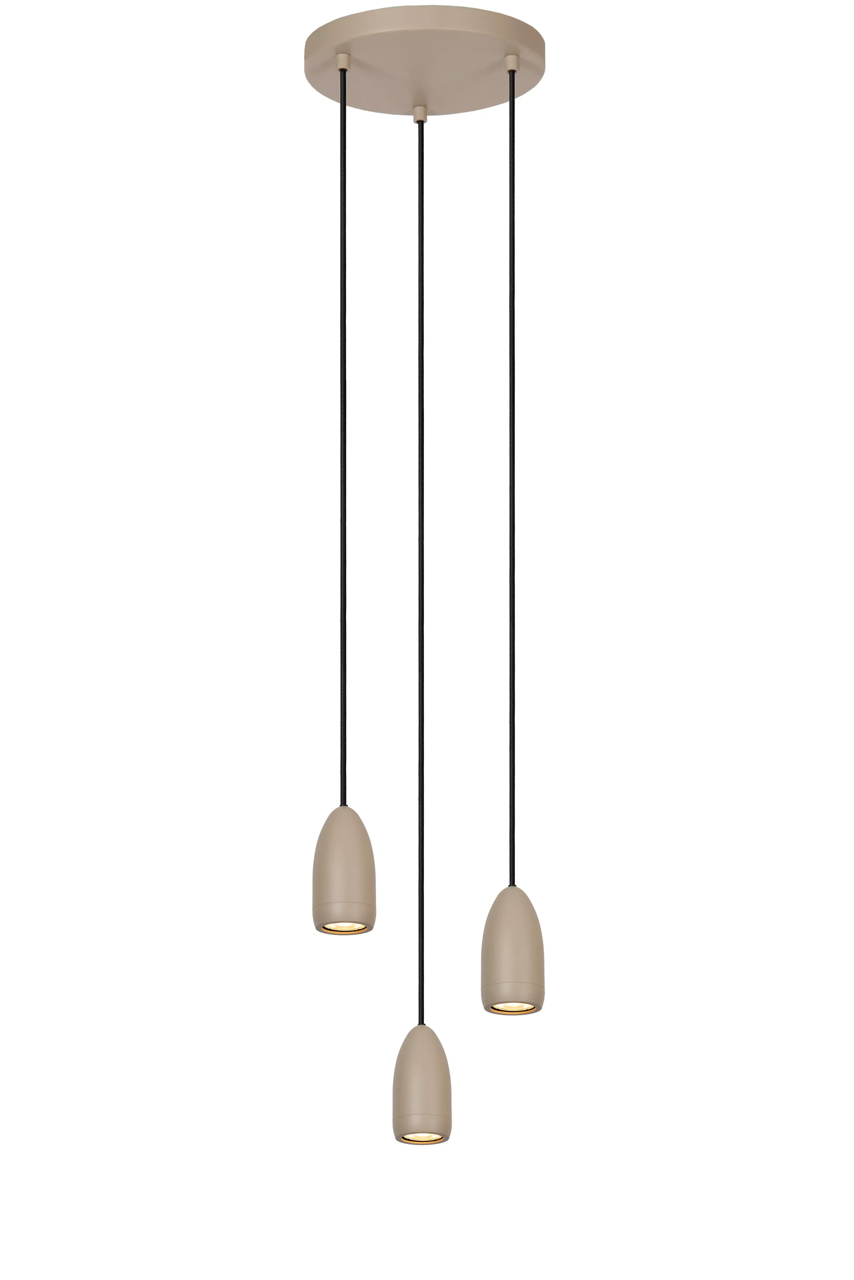 Discount EVORA - Hanglamp - Ø 25 cm - 3xGU10 - Taupe Hanglampen
