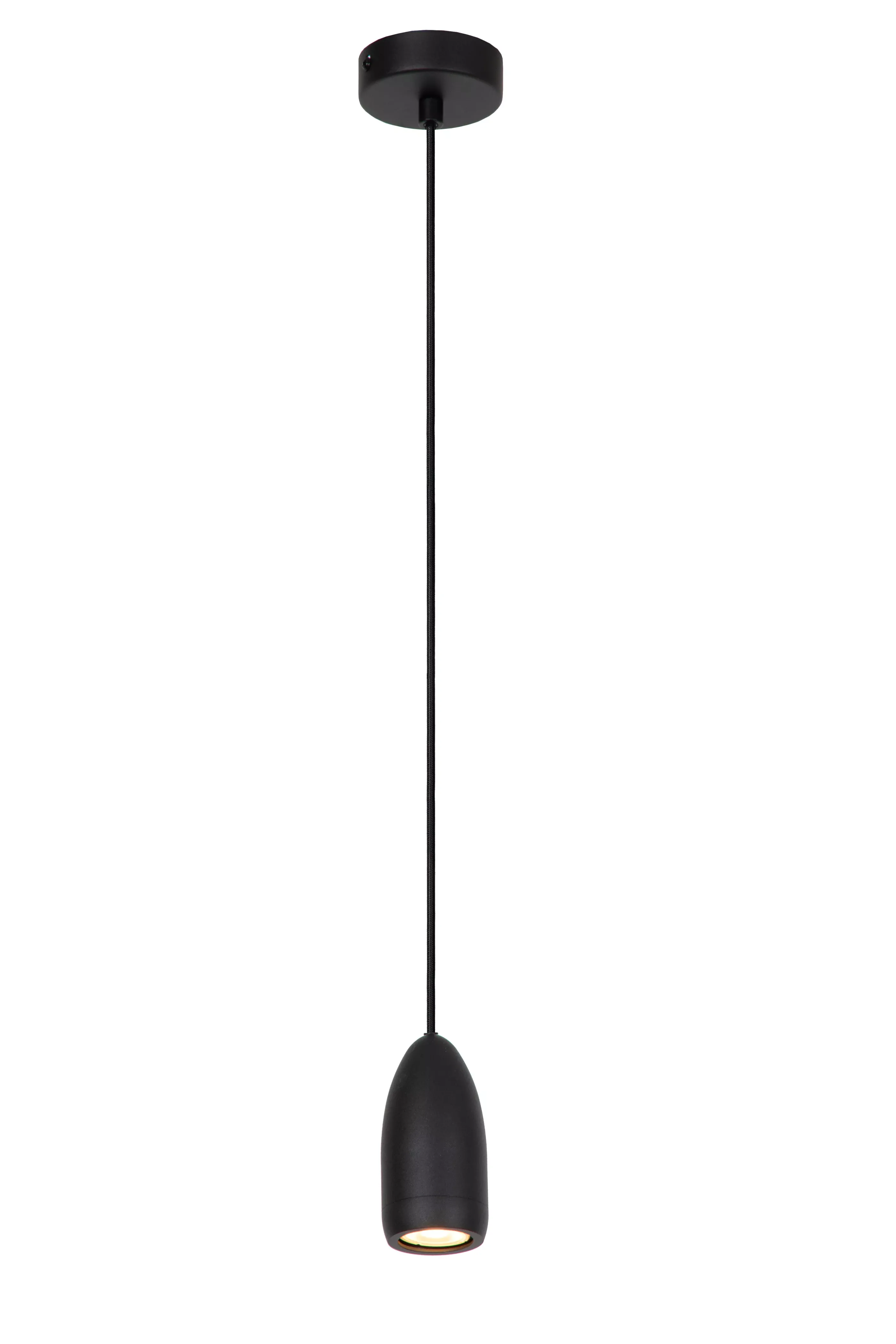 New EVORA - Hanglamp - Ø 10 cm - 1xGU10 - Zwart Hanglampen