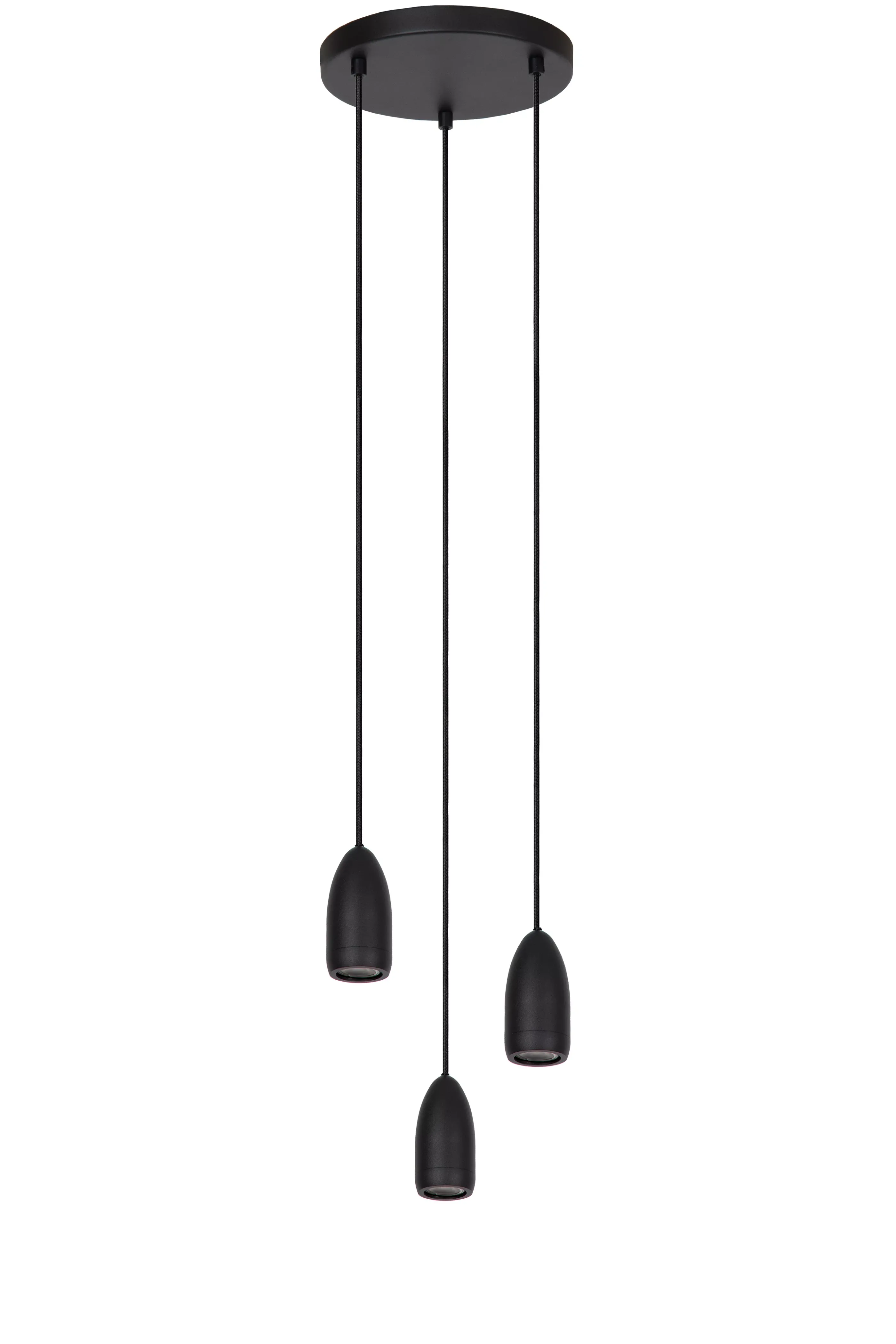Clearance EVORA - Hanglamp - Ø 25 cm - 3xGU10 - Zwart Hanglampen