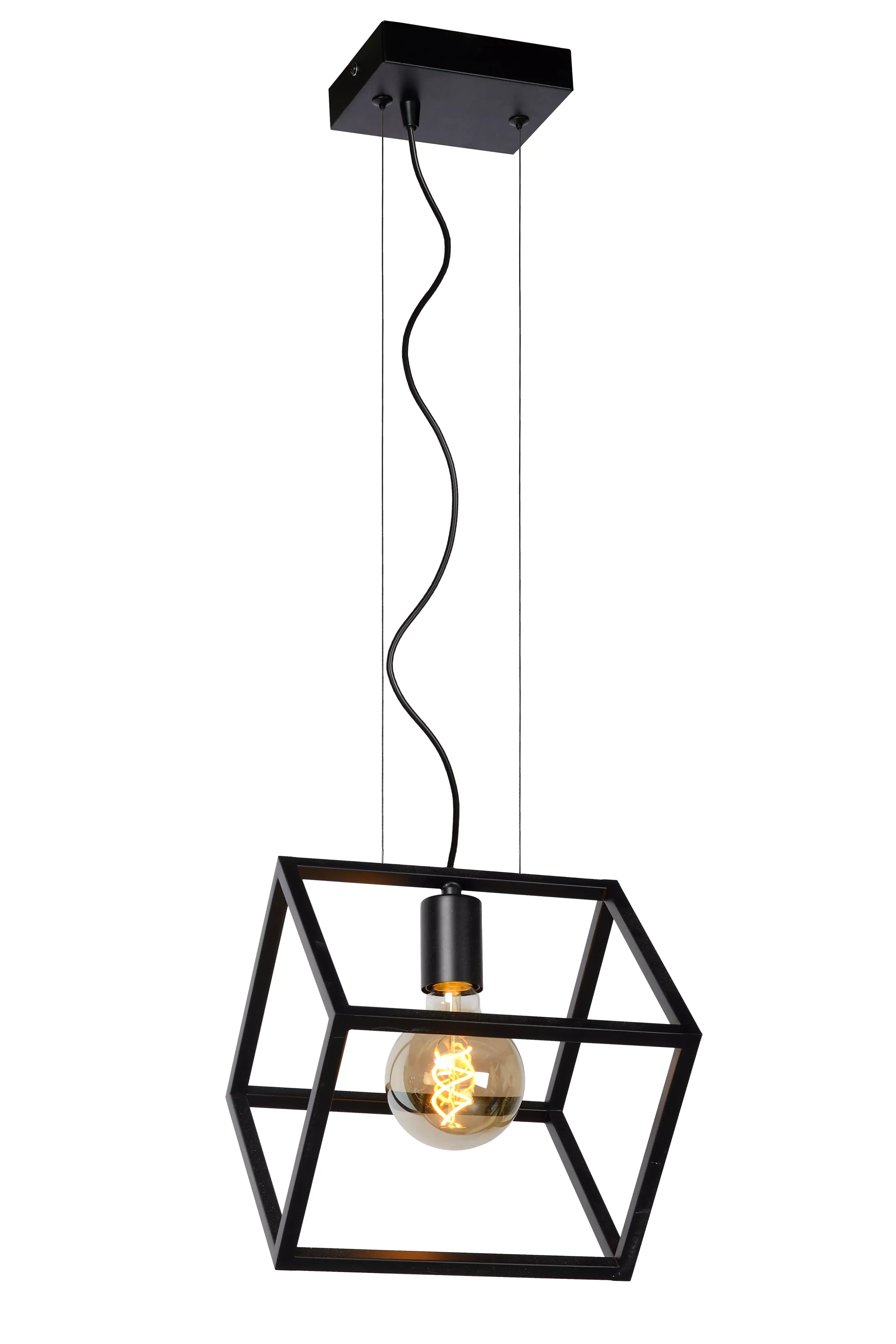 Fashion FABIAN - Hanglamp - 1xE27 - Zwart Hanglampen