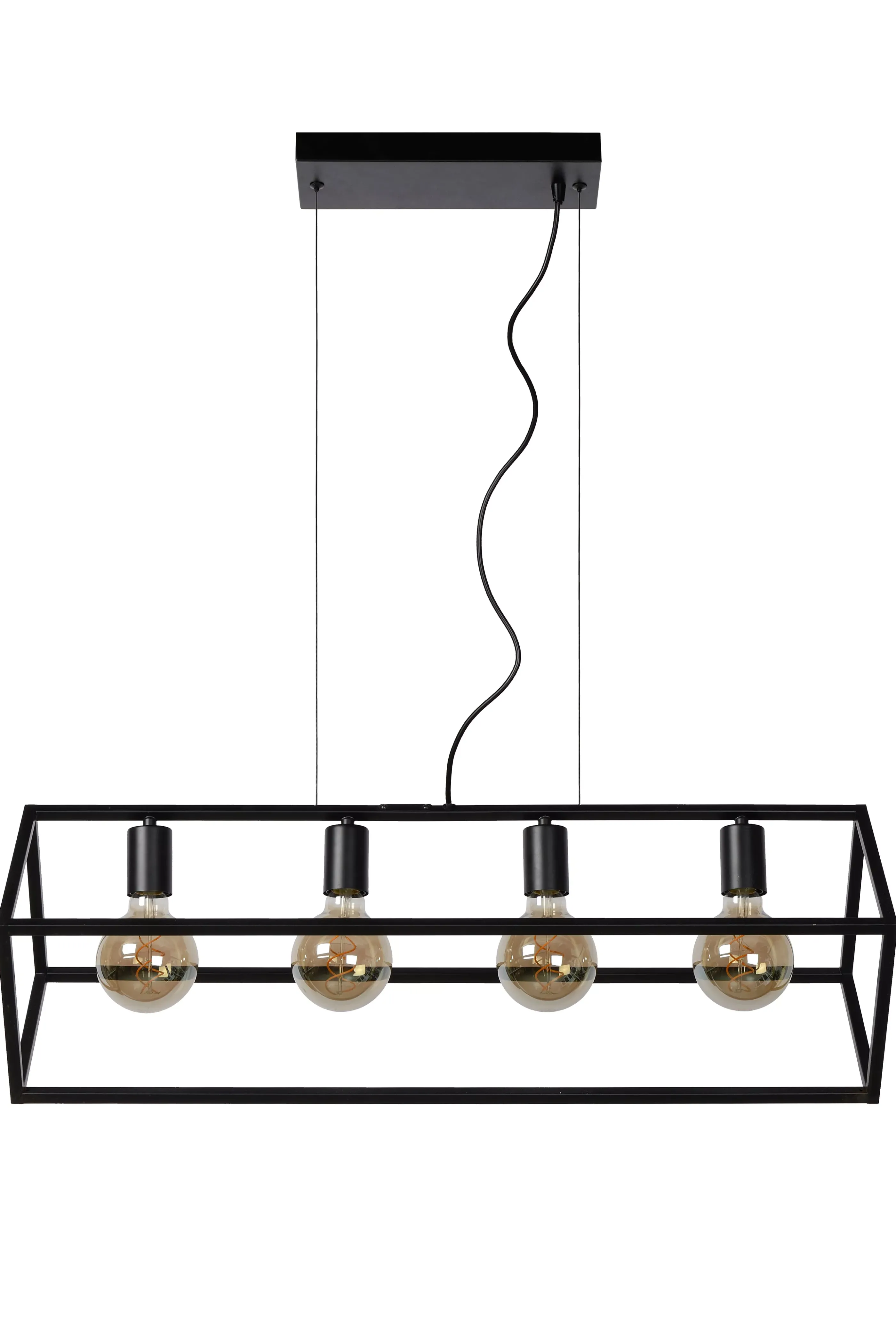 Best FABIAN - Hanglamp - 4xE27 - Zwart Hanglampen