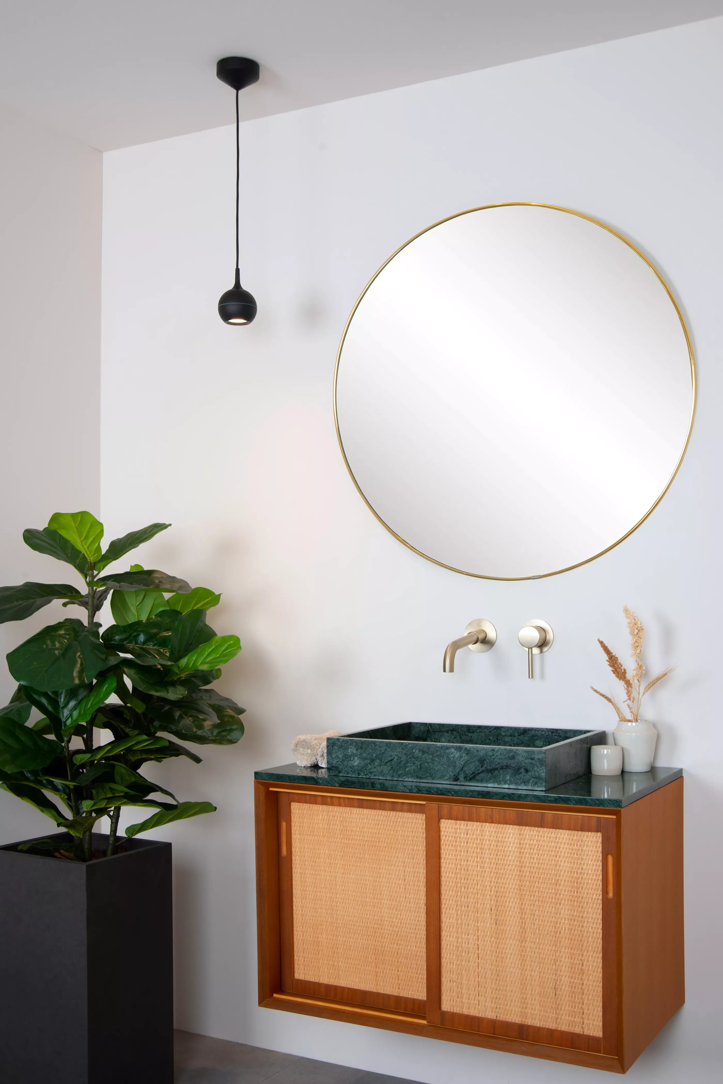 Shop FAVORI - Hanglamp Badkamer - 1xGU10 - IP44 - Zwart Hanglampen