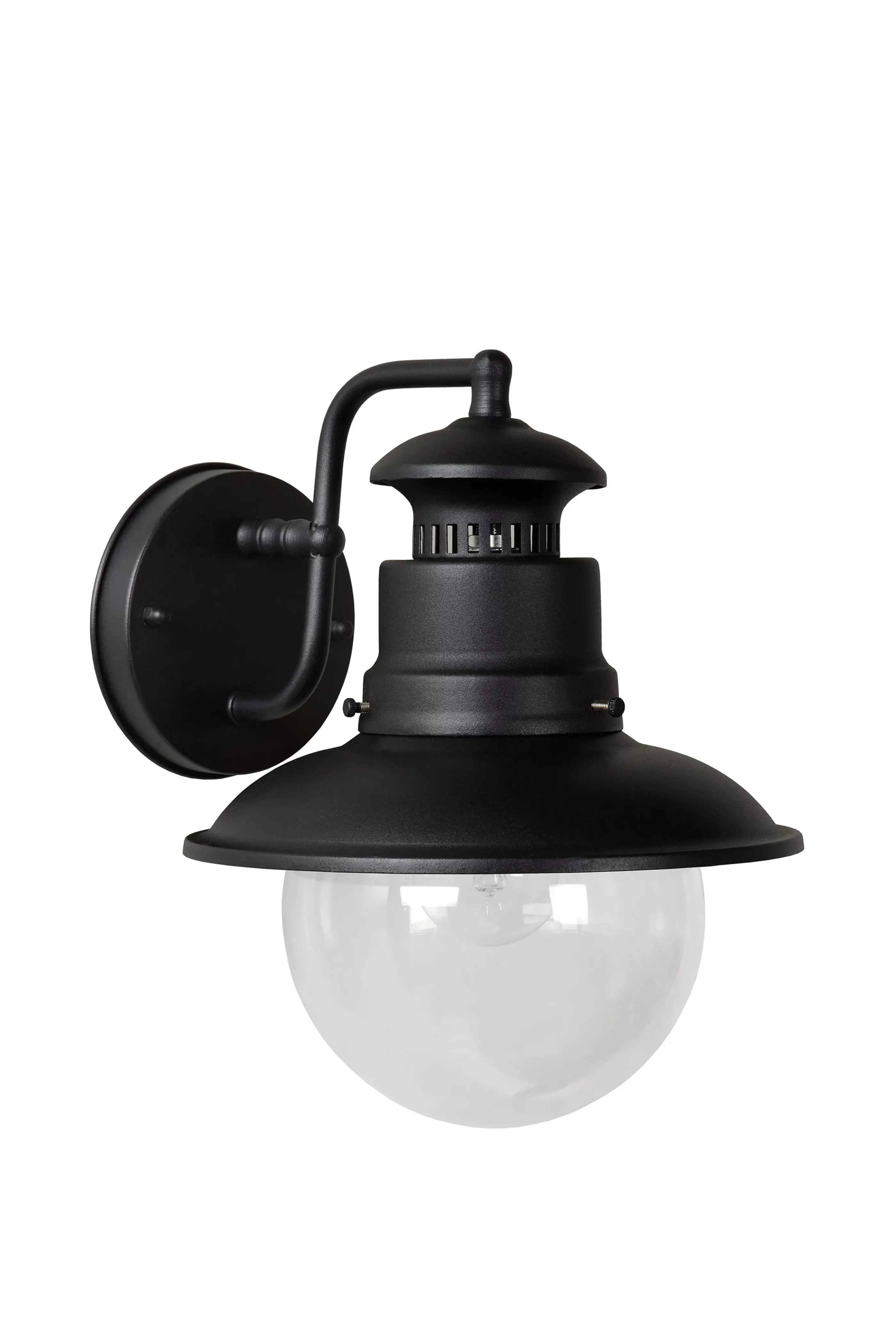 Hot FIGO - Wandlamp Binnen/Buiten - Ø 21,5 cm - 1xE27 - IP44 - Zwart Wandverlichting Buiten