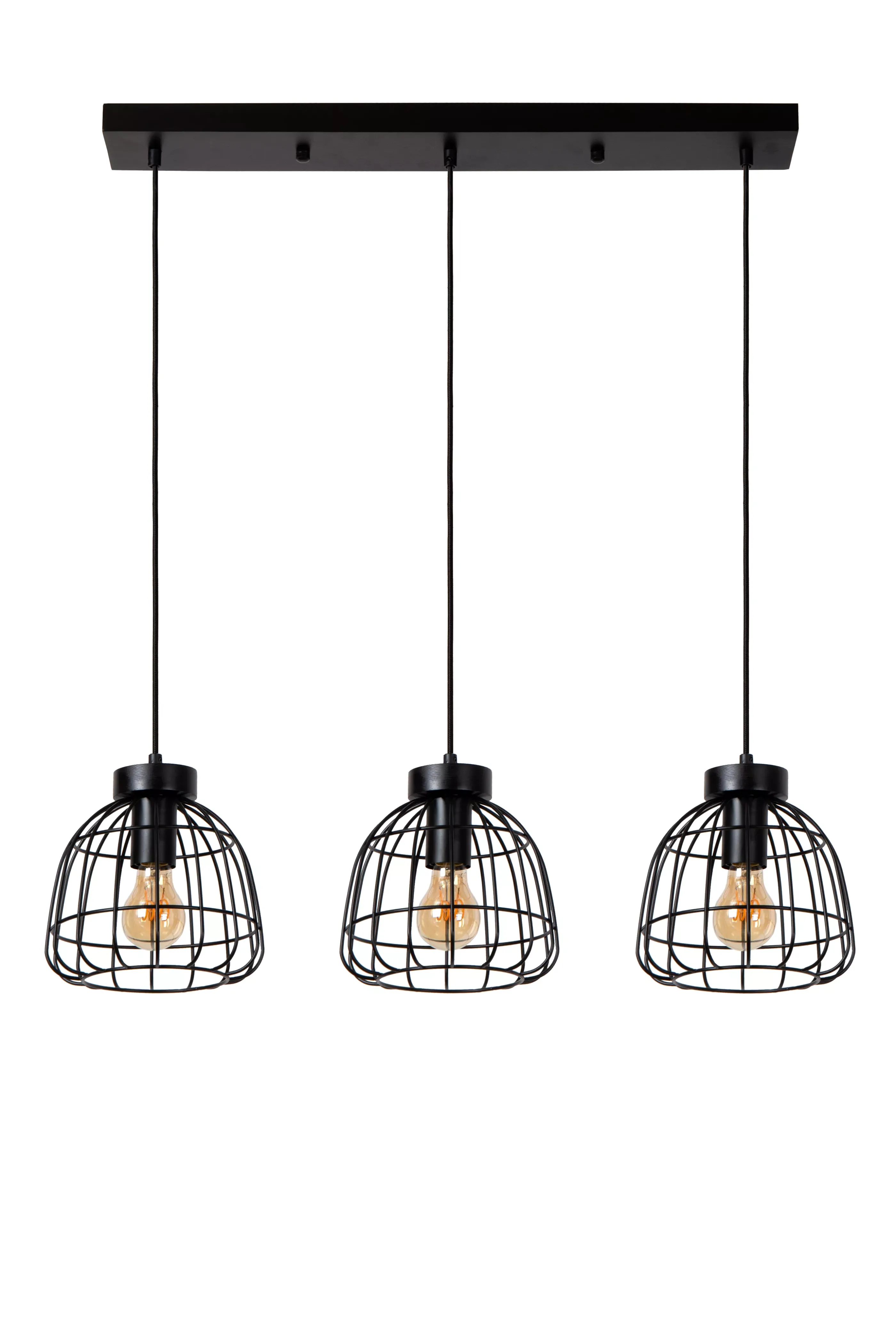 Clearance FILOX - Hanglamp - 3xE27 - Zwart Hanglampen