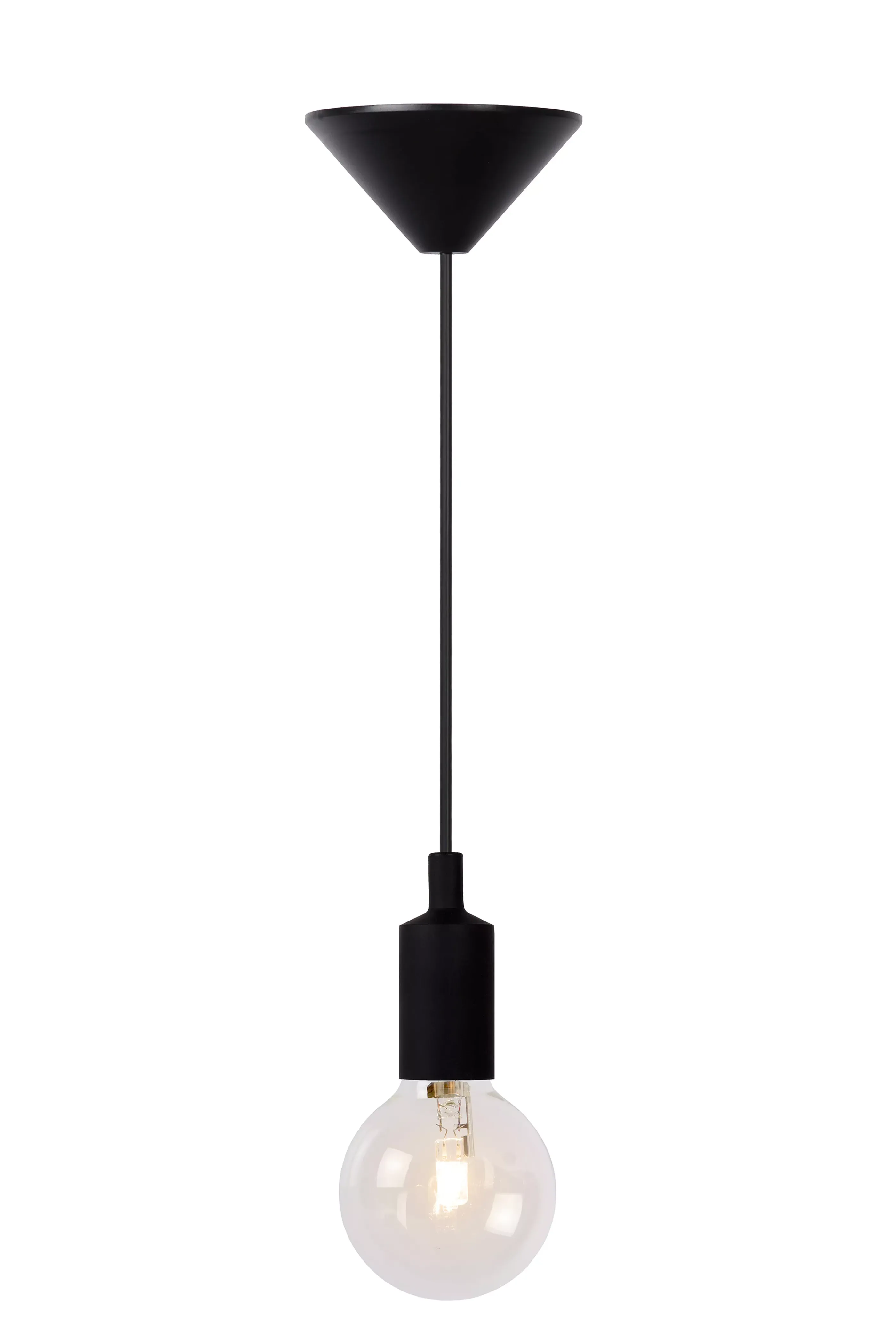 Fashion FIX - Hanglamp - Ø 10 cm - 1xE27 - Zwart Hanglampen