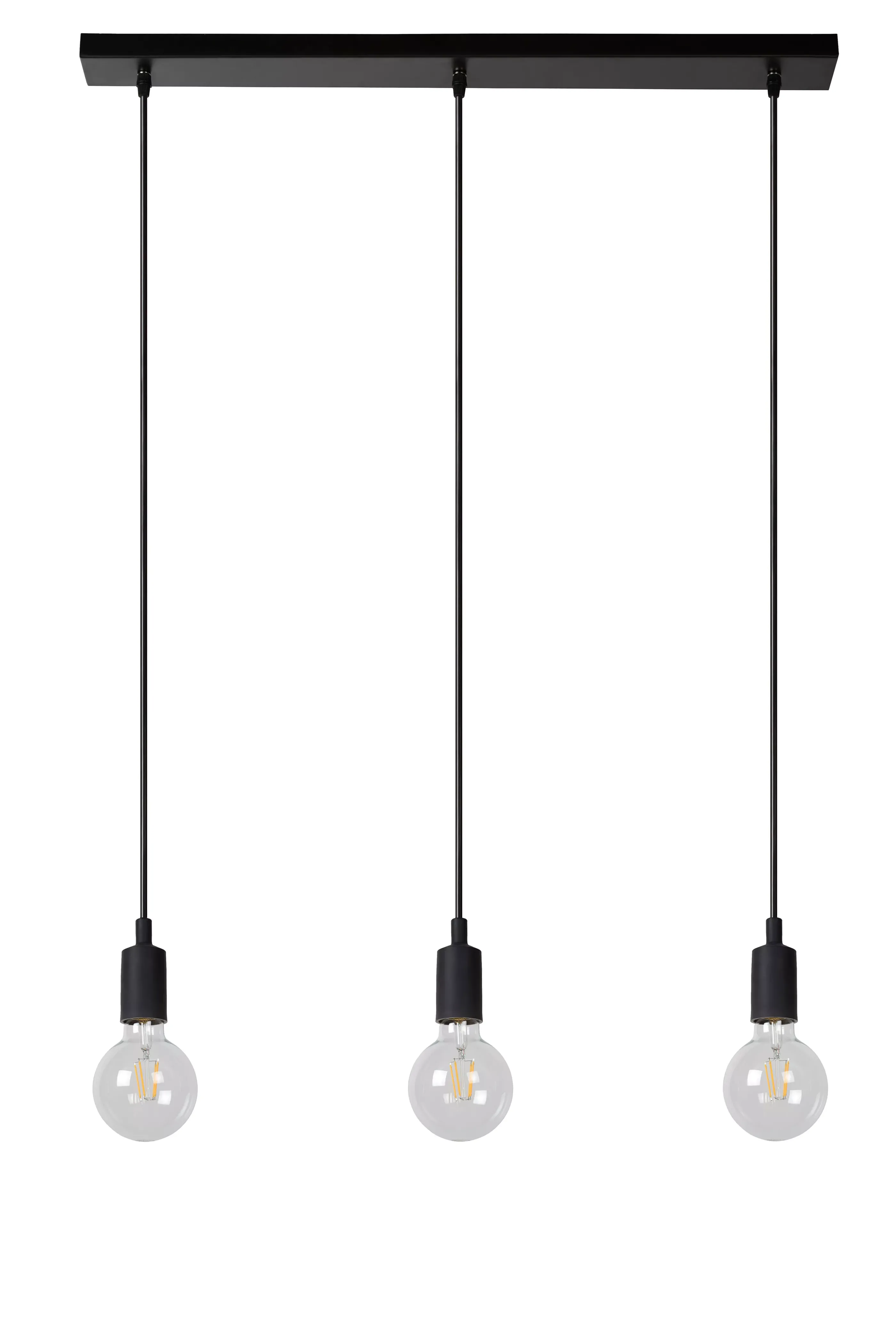 Discount FIX - Hanglamp - 3xE27 - Zwart Hanglampen