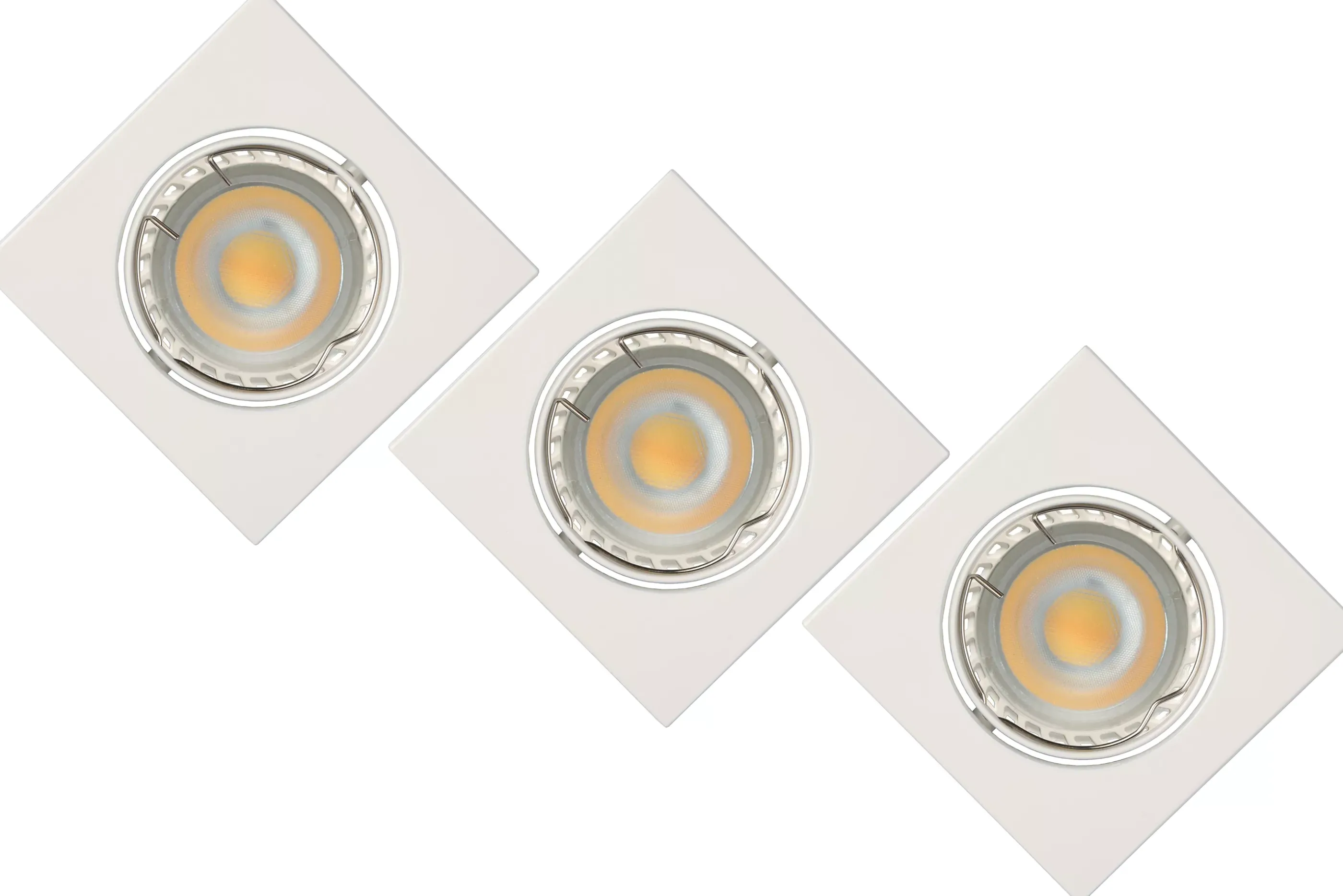Discount FOCUS - Inbouwspot - LED Dimb. - GU10 - 3x5W 3000K - Wit - Set van 3 Inbouwverlichting