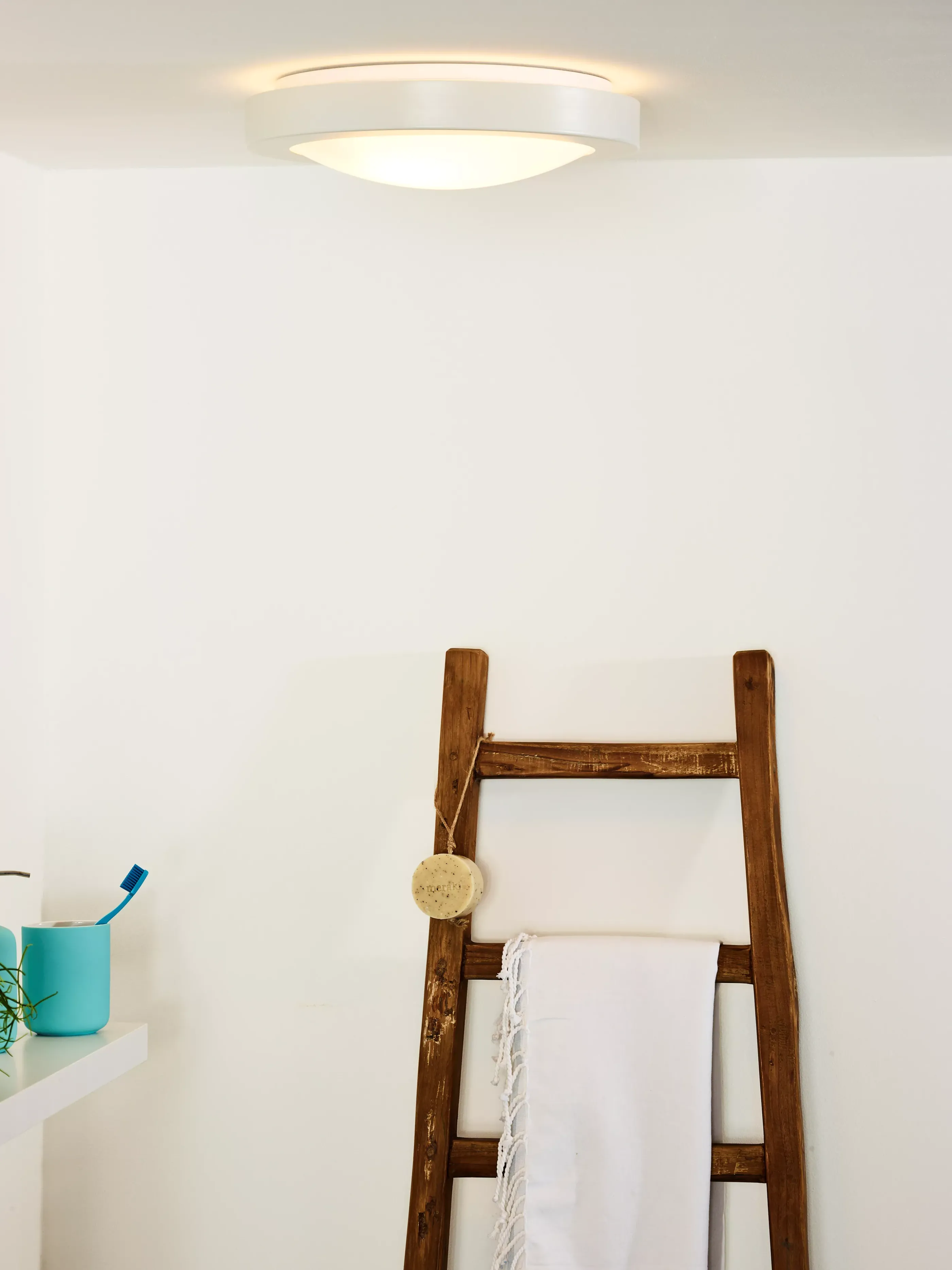 Flash Sale FRESH - Plafonnière Badkamer - Ø 35 cm - 2xE27 - IP44 - Wit Plafondlampen