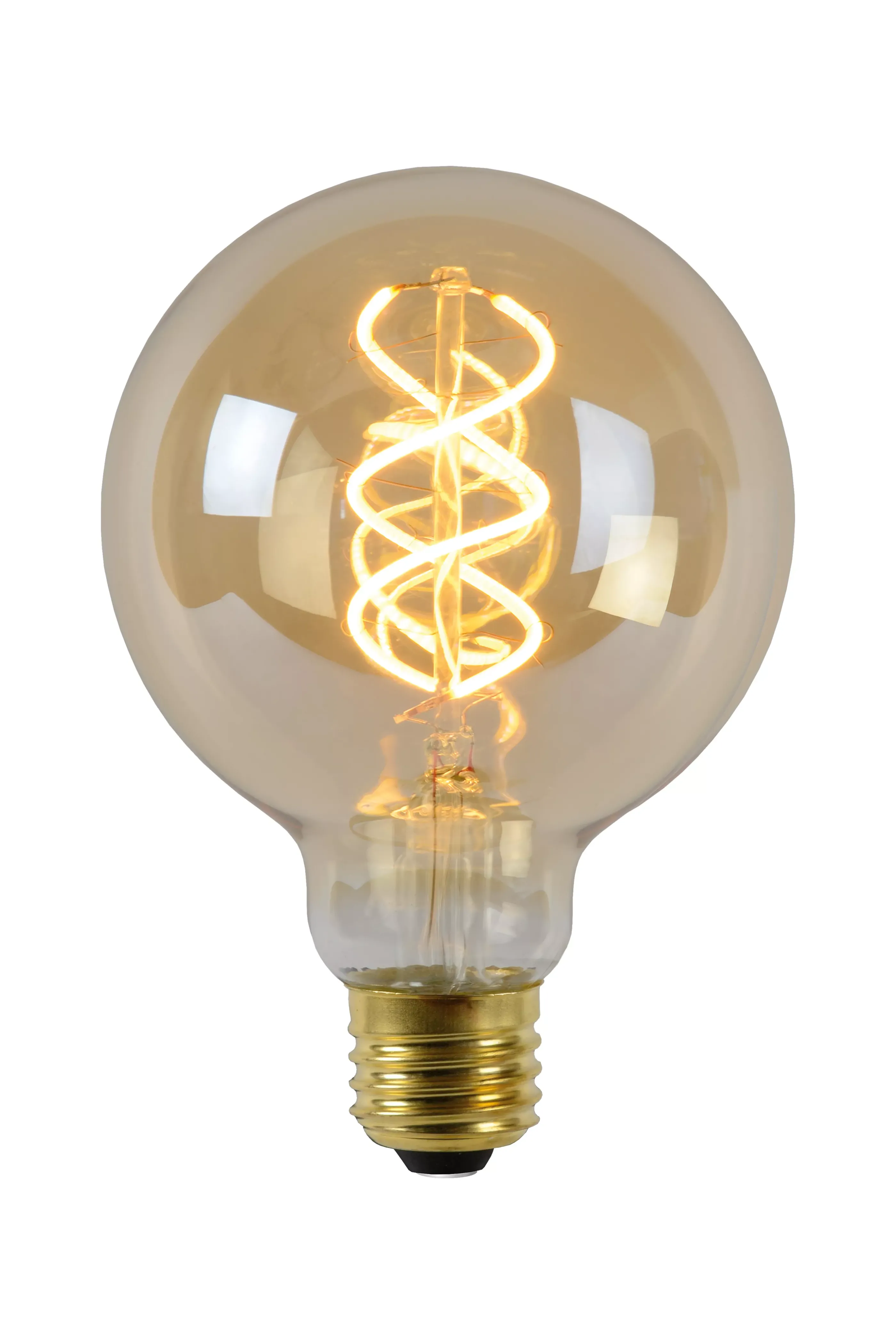 Online G95 - Filament lamp - Ø 9,5 cm - LED Dimb. - E27 - 1x4,9W 2200K - Amber Kooldraadlampen
