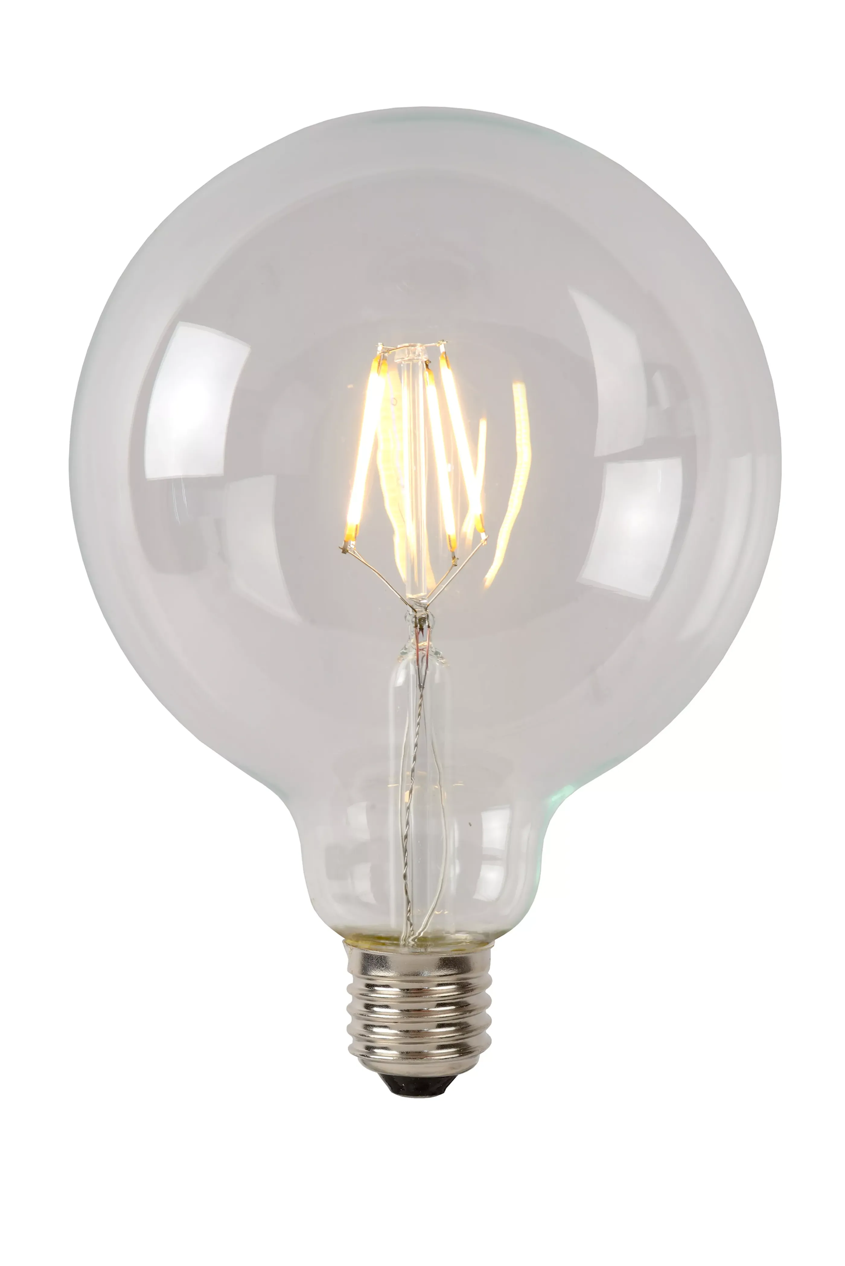 Online G125 Class B - Filament lamp - Ø 12,5 cm - LED Dimb. - E27 - 1x7W 2700K - Transparant Kooldraadlampen