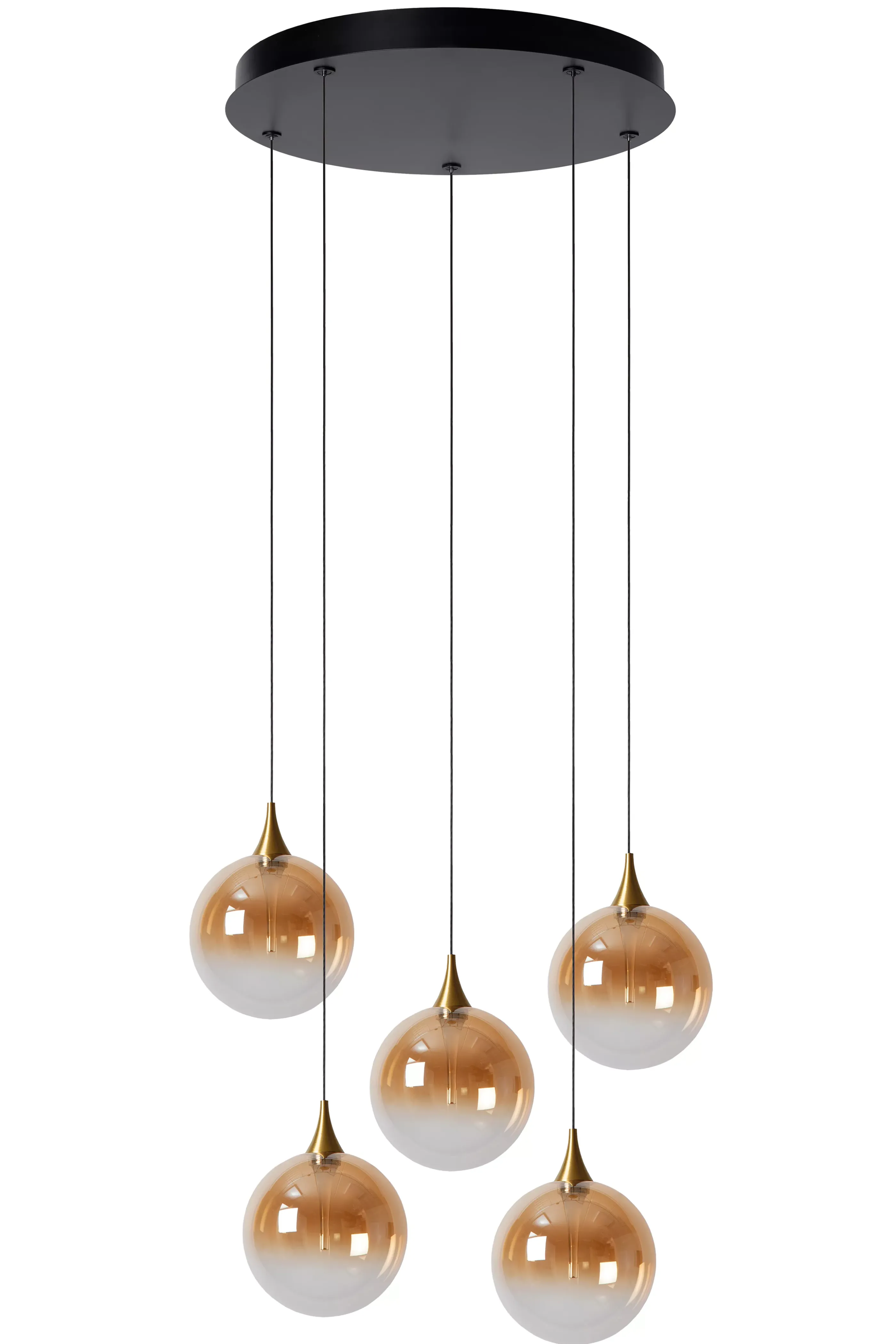 Clearance GISELA - Hanglamp - Ø 48 cm - LED Dimb. - 5x3,8W 2700K - Amber Hanglampen