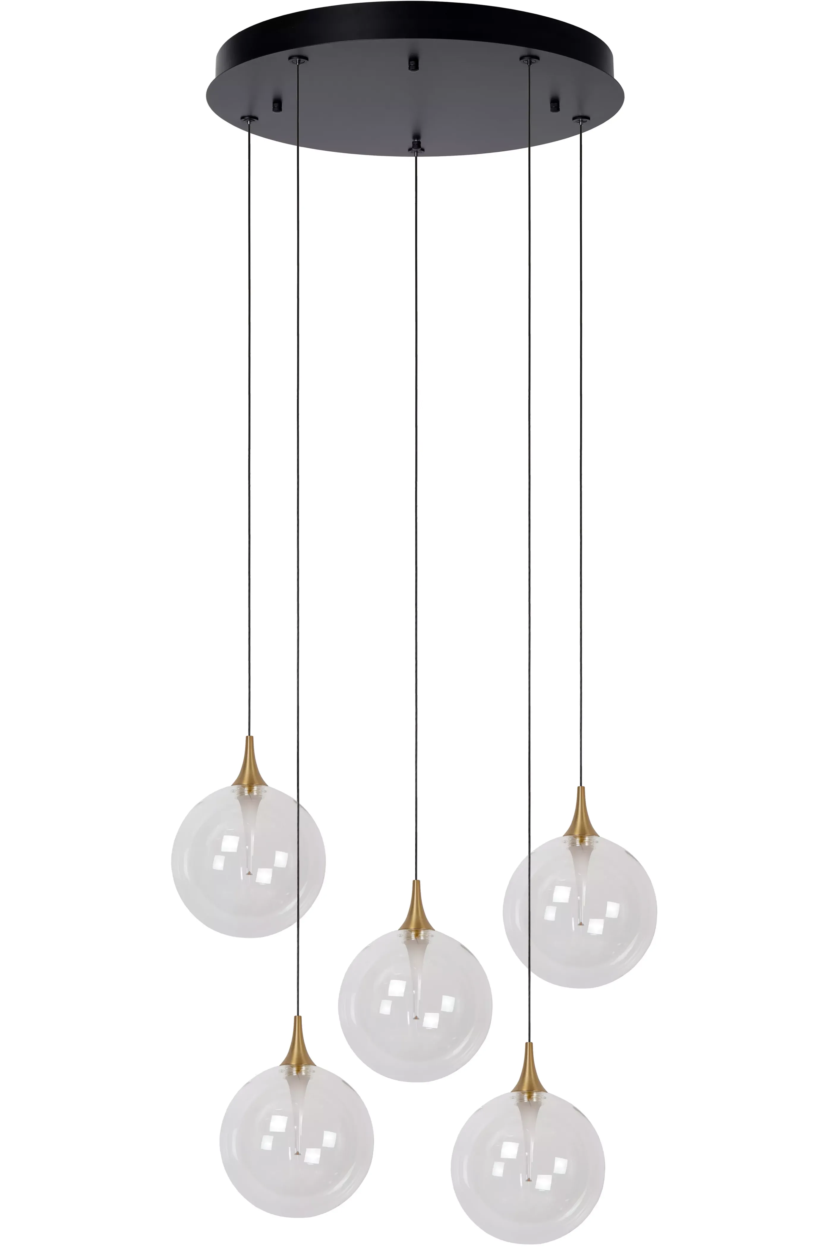 Fashion GISELA - Hanglamp - Ø 48 cm - LED Dimb. - 5x3,8W 2700K - Transparant Hanglampen