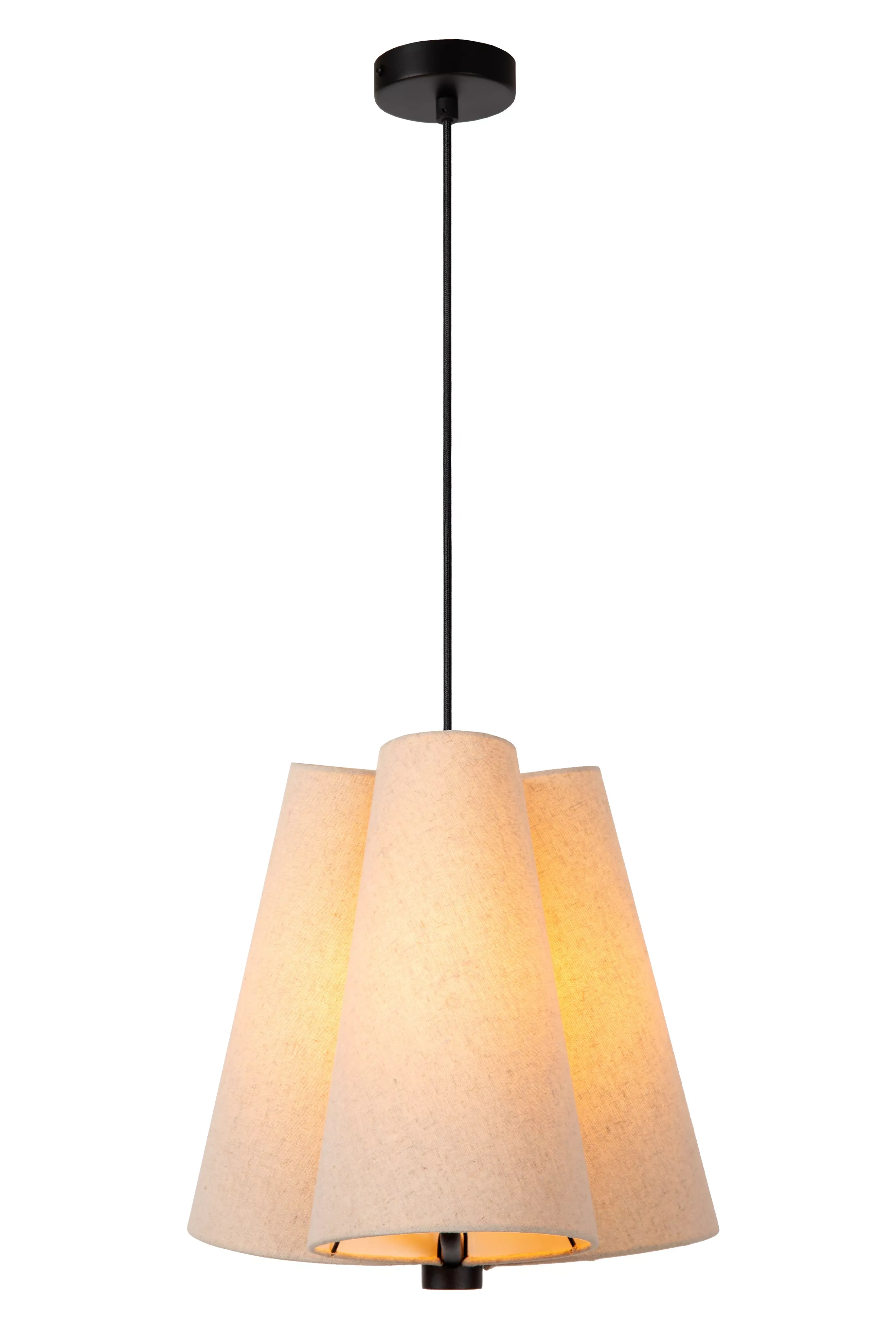 Hot GREGORY - Hanglamp - Ø 34,3 cm - 3xE27 - Beige Hanglampen