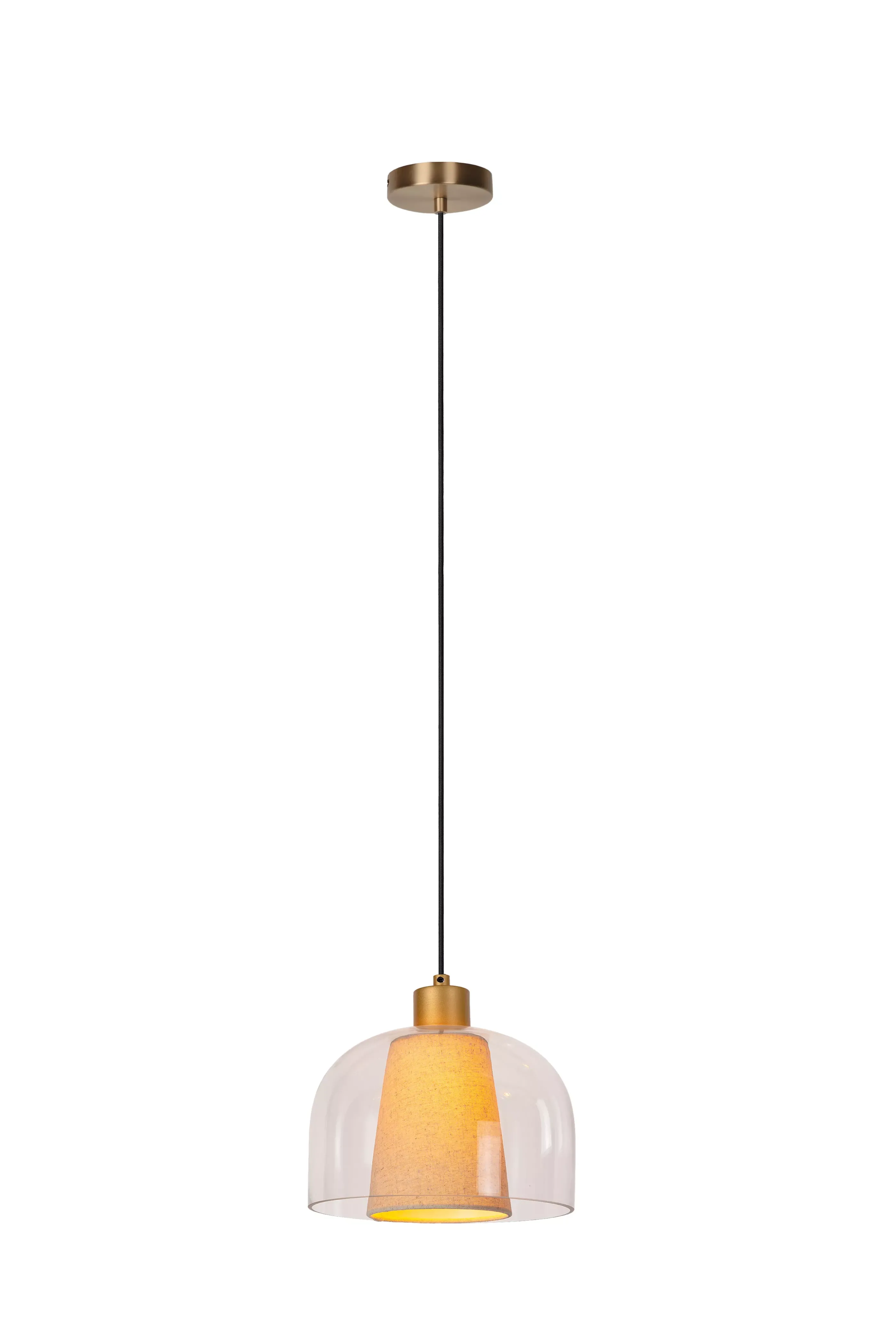 Outlet GUNHILD - Hanglamp - Ø 24 cm - 1xE27 - Transparant Hanglampen