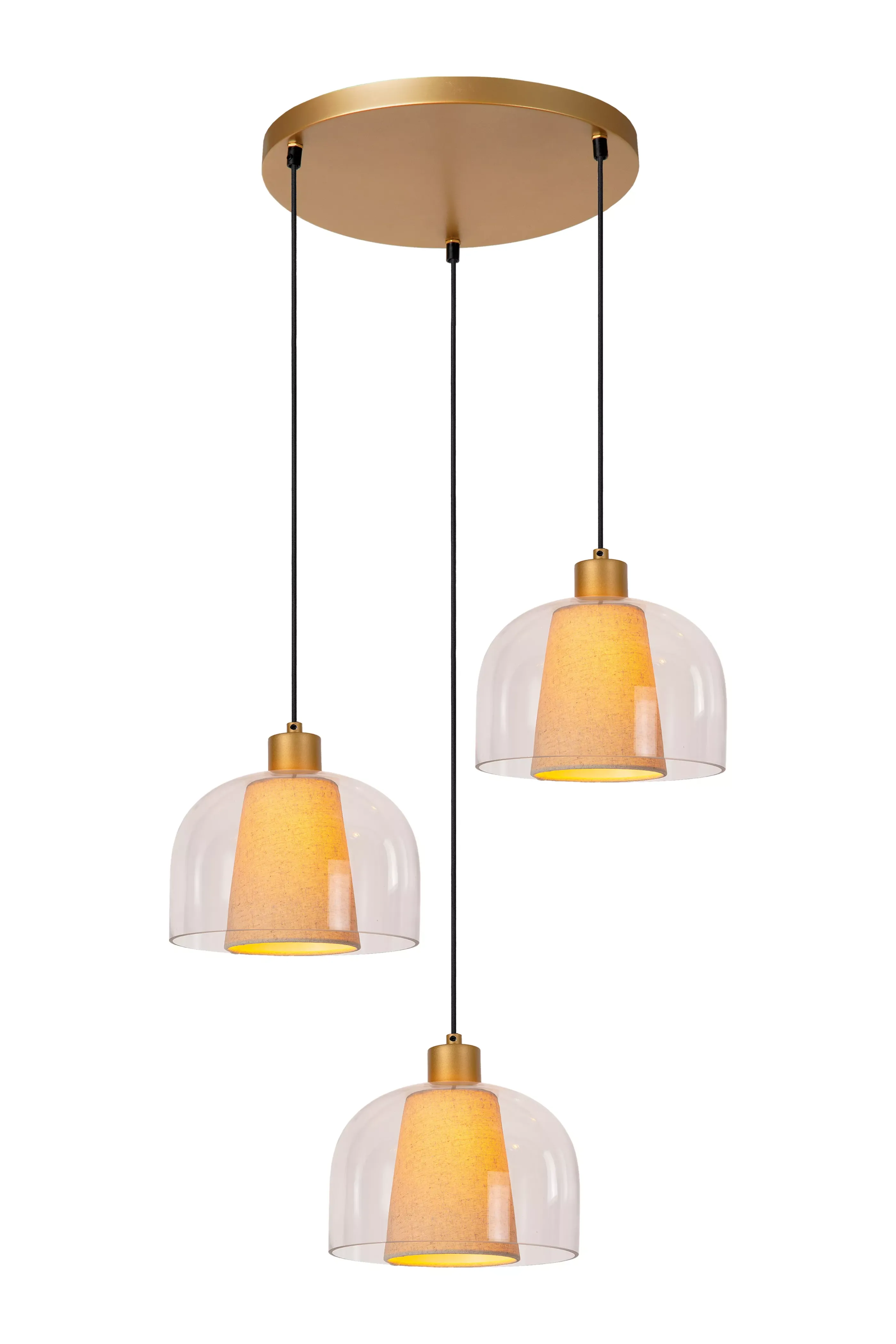 Hot GUNHILD - Hanglamp - 3xE27 - Transparant Hanglampen