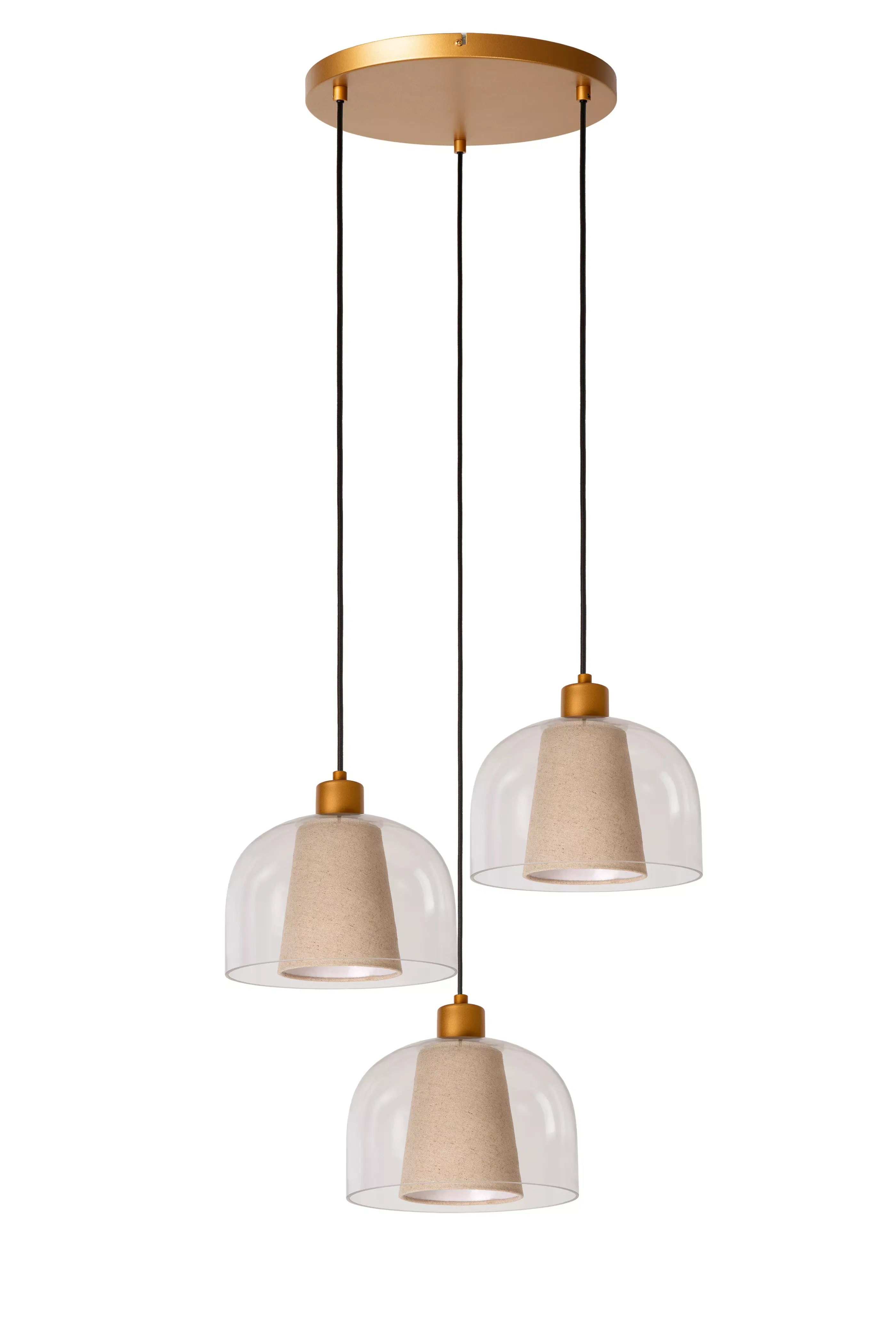 Hot GUNHILD - Hanglamp - 3xE27 - Transparant Hanglampen